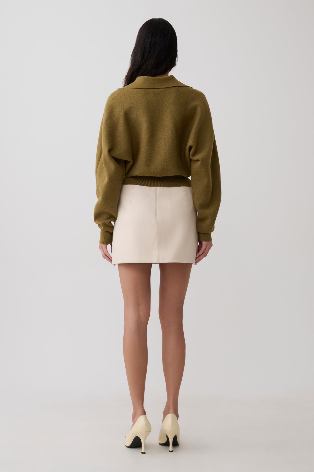 Kasey Long Sleeve Blouson Top - Olive