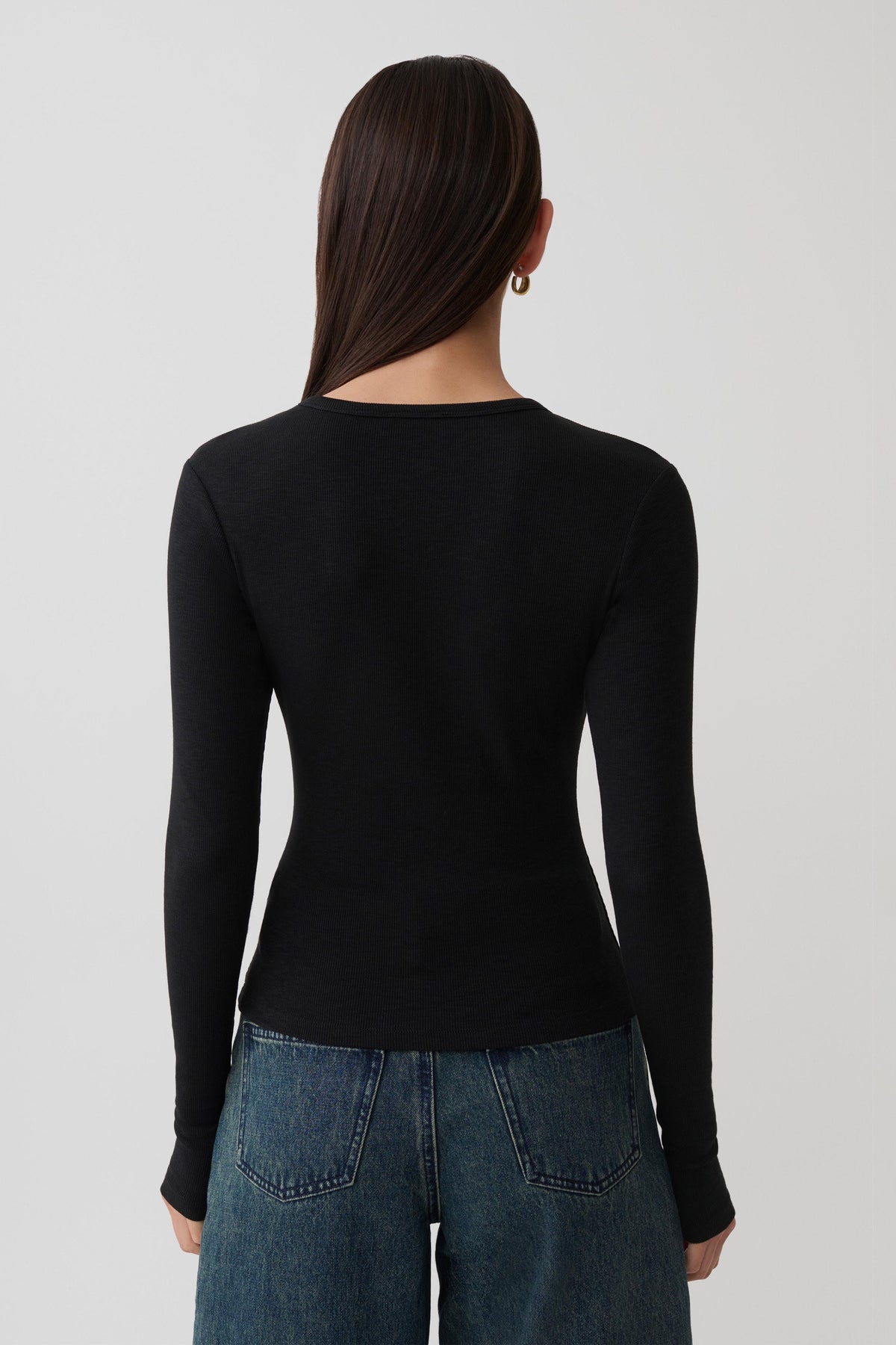 Leny Long Sleeve Top - Black