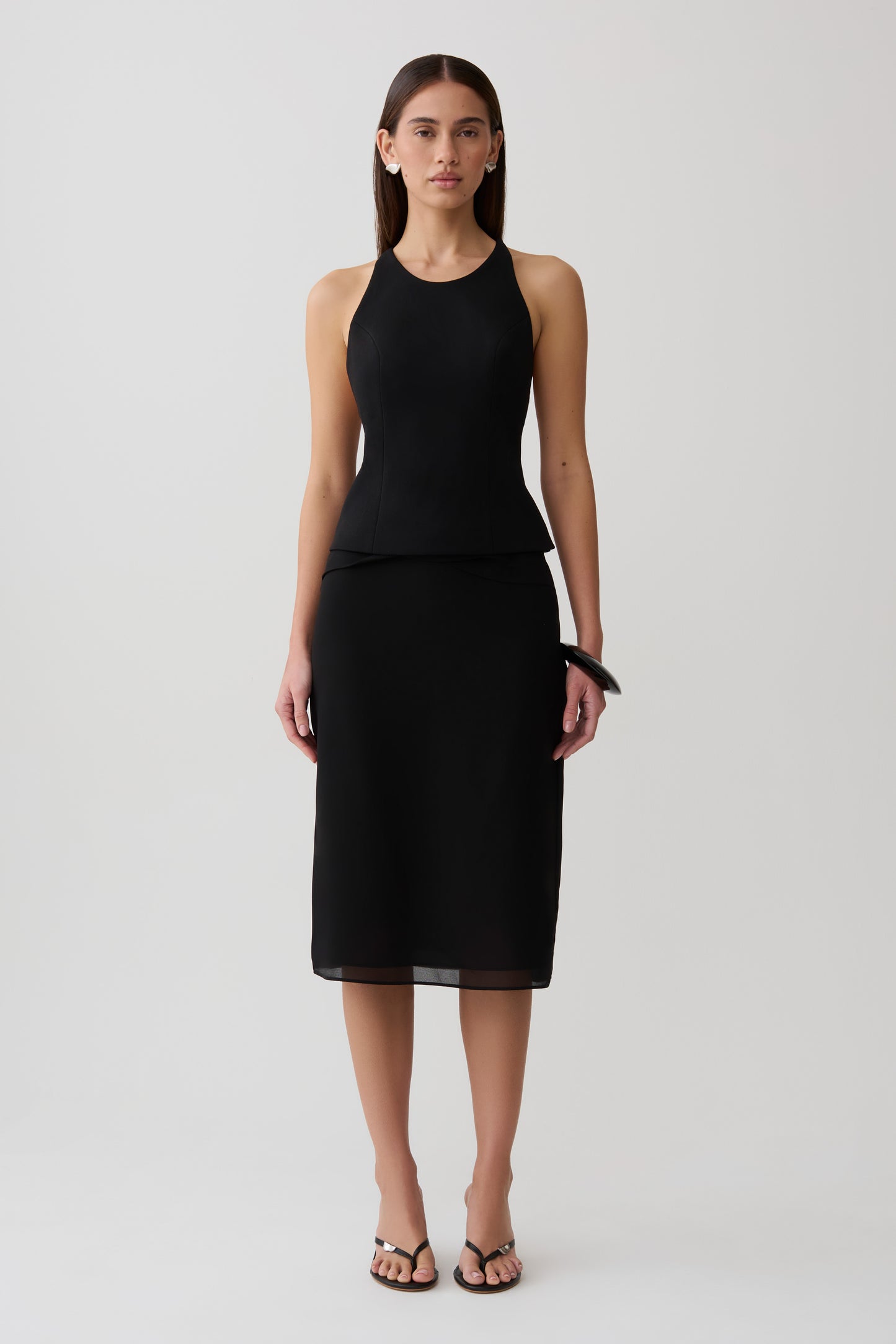 Bernadette Hardware Sleeveless Top - Black