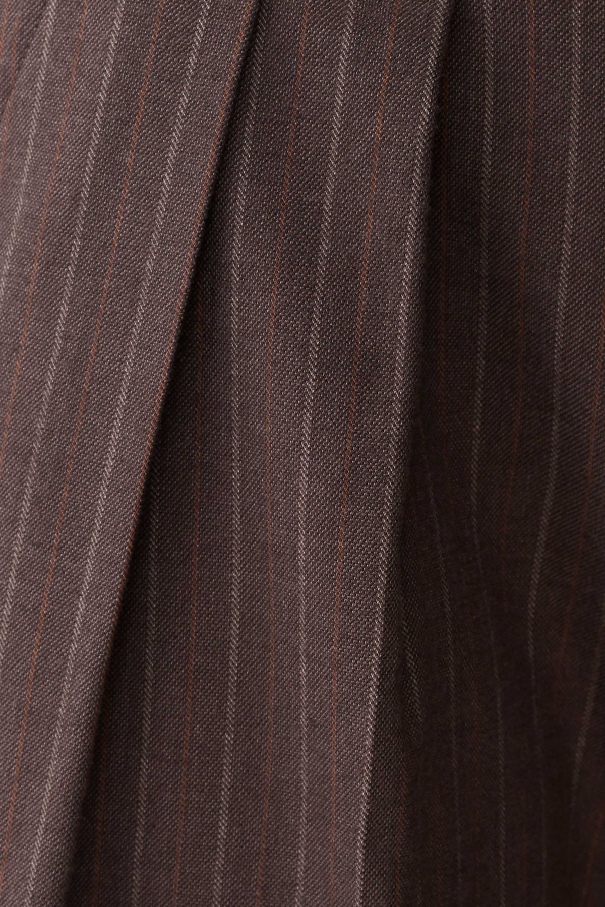Phoebe Straight Leg Suiting Pants - Brown Stripe