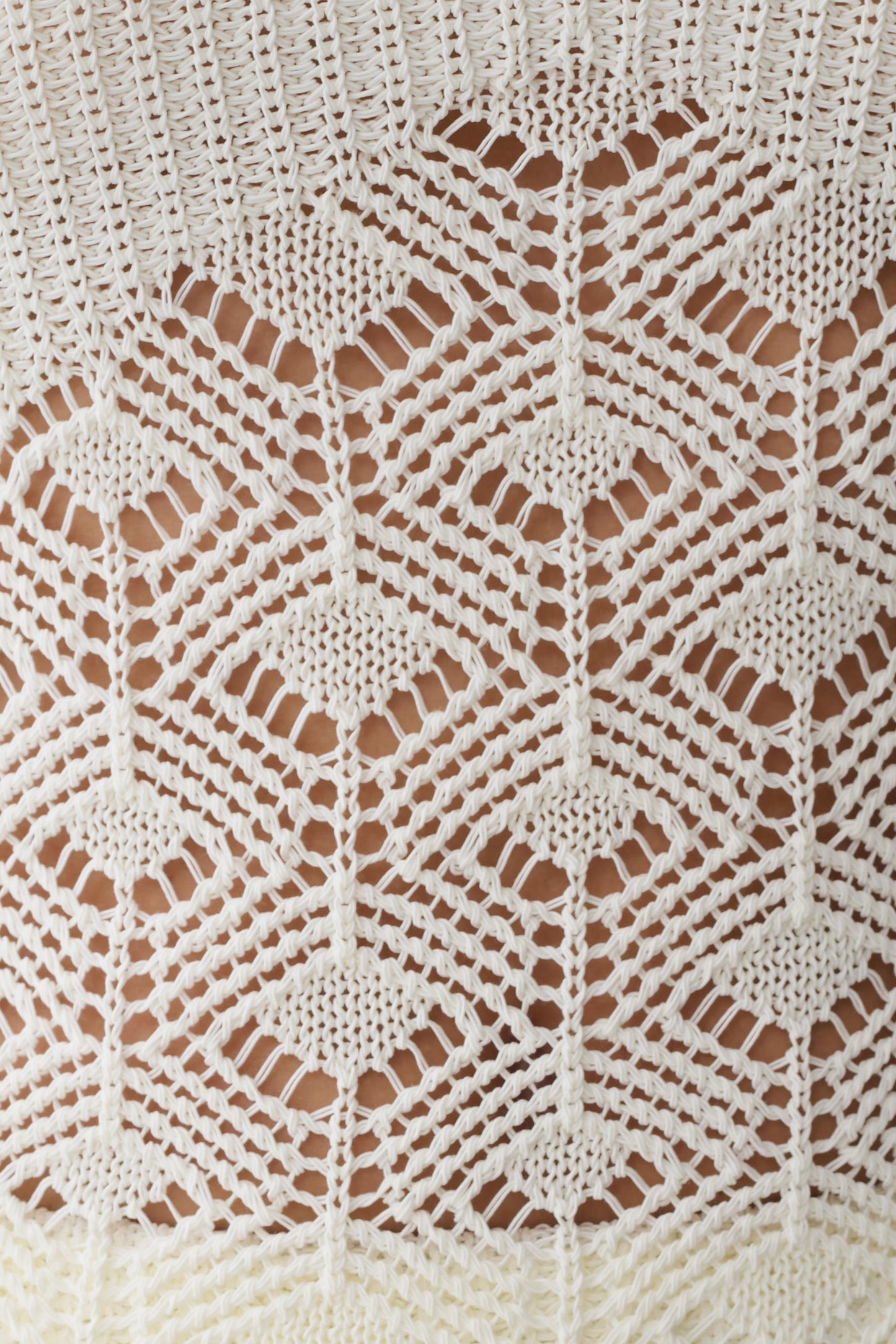 Atlantis Crochet Knit Top - White