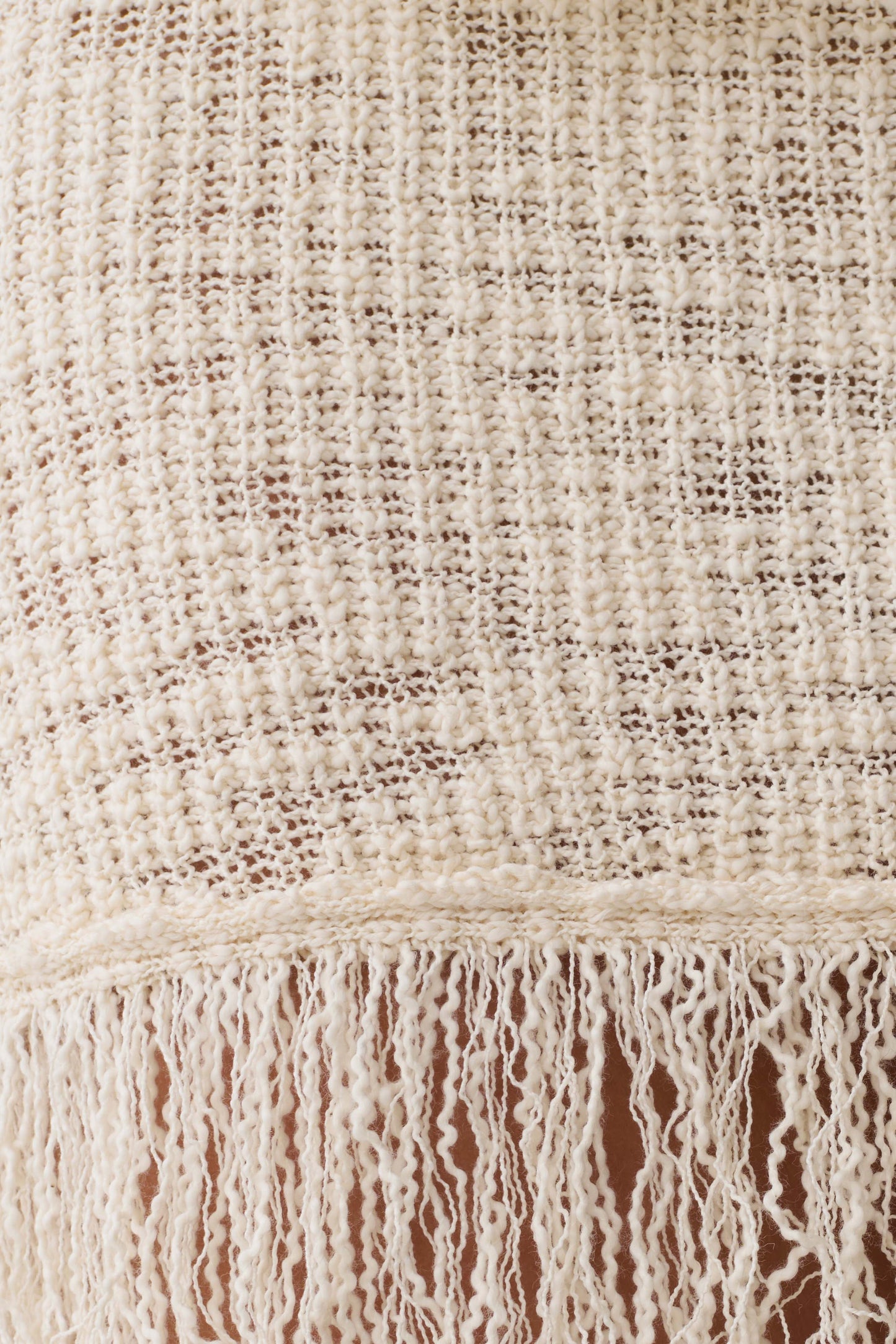 Tabitha Fringe Knit Mini Skirt - Cream