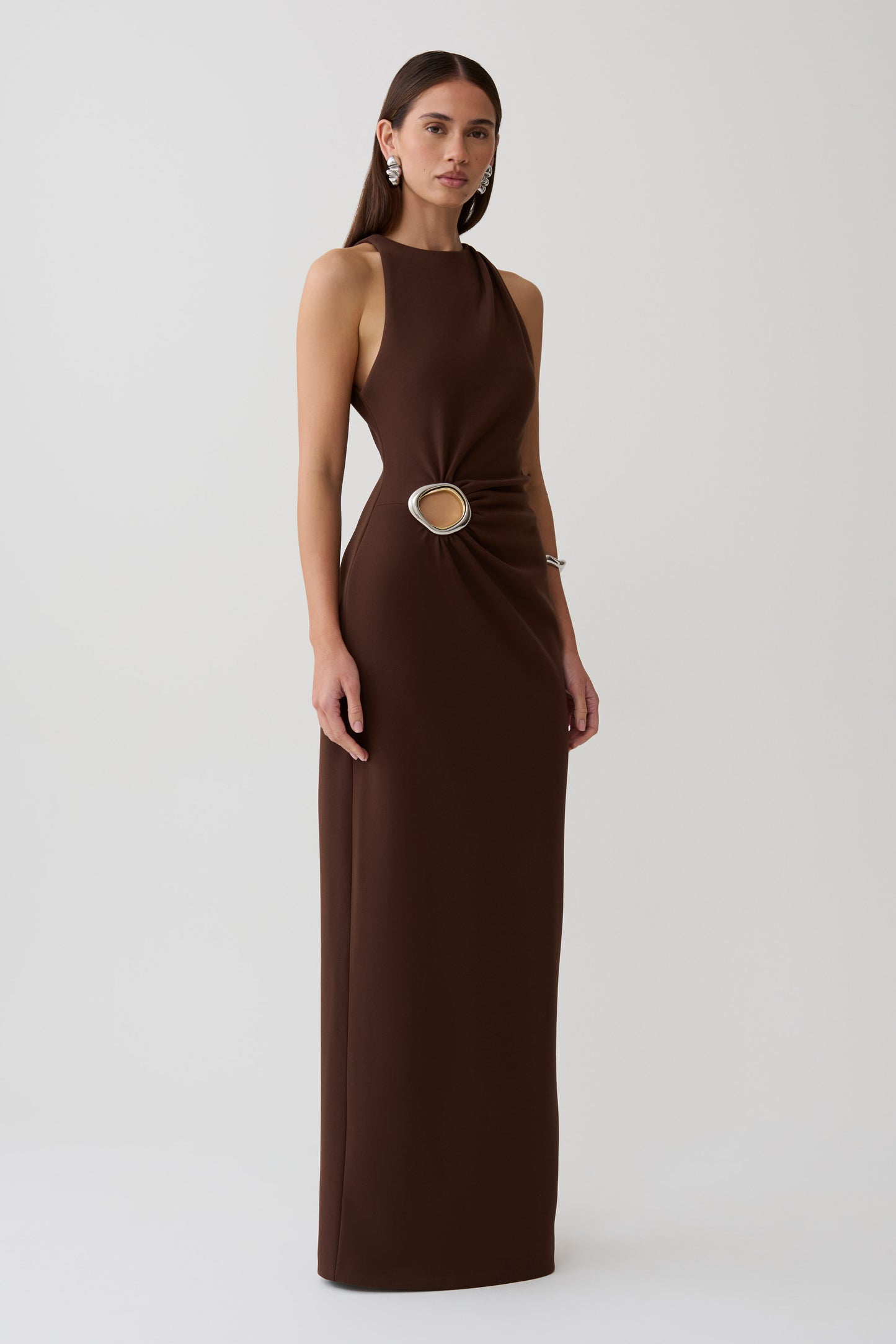 Maylin Hardware Maxi Dress - Dark Chocolate