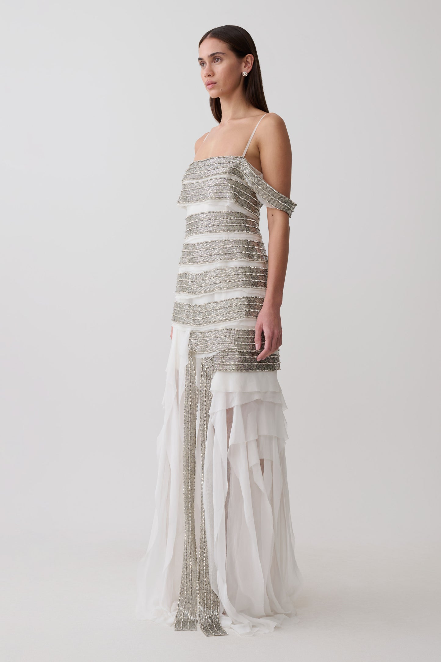Jaide Embellished Maxi Dress - White