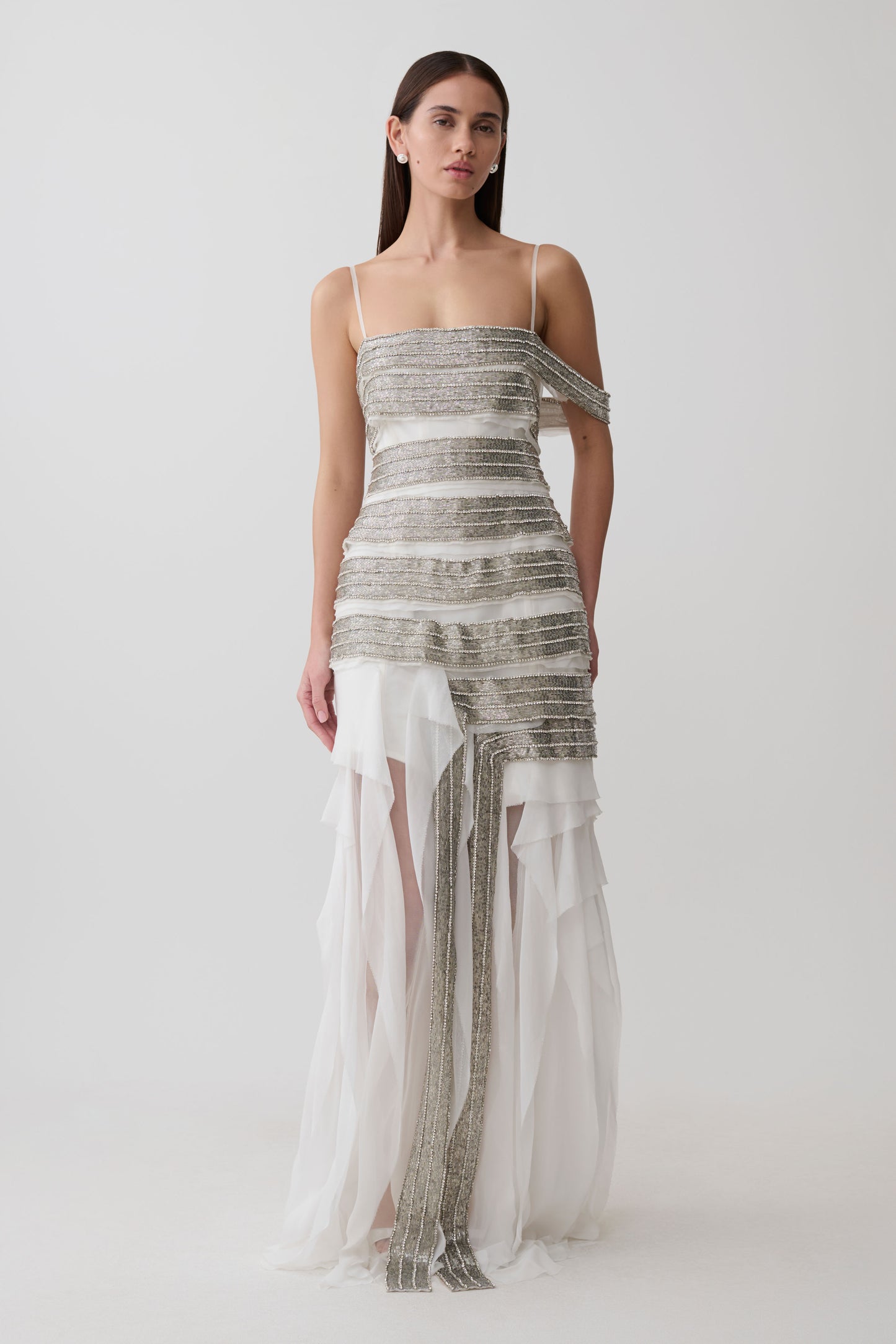 Jaide Embellished Maxi Dress - White