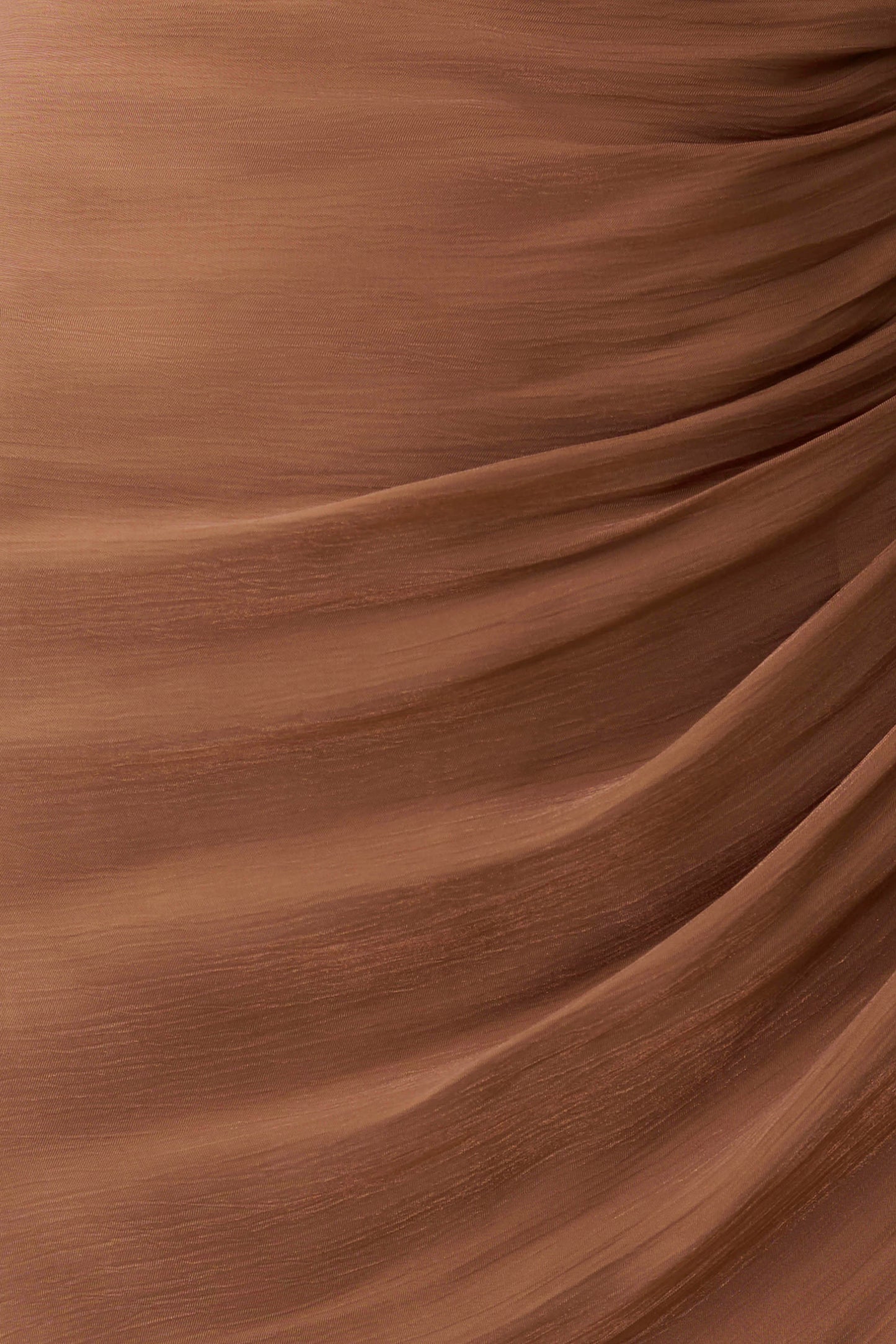 Edith Draped Maxi Dress - Cognac