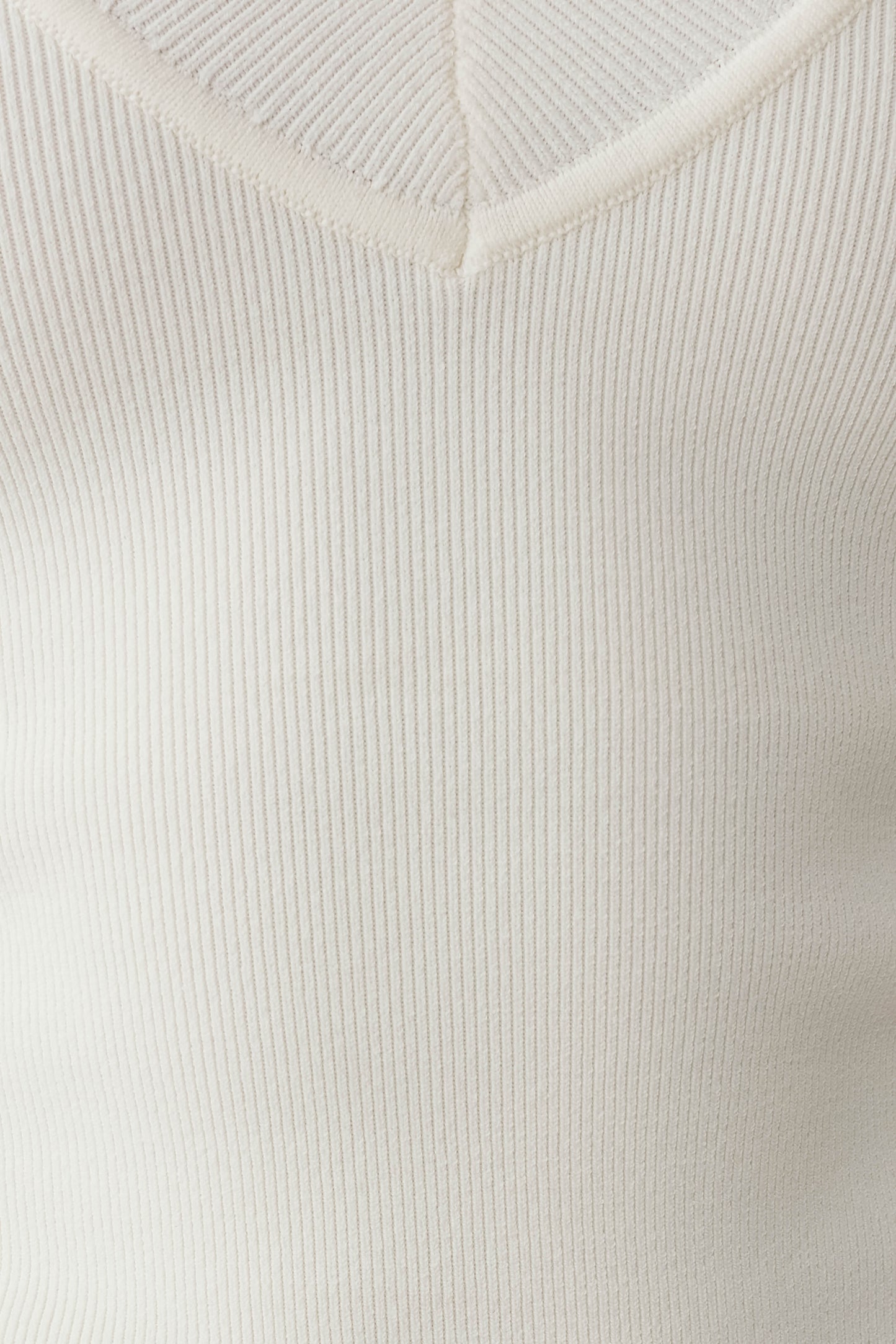 Claudina V-Neck Knit Tank - Ivory