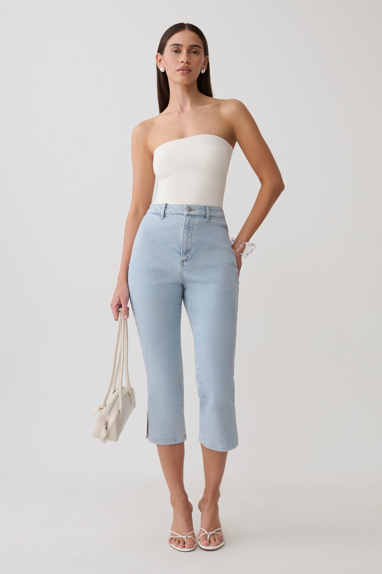 Harley Strapless Bandeau Top - Ivory
