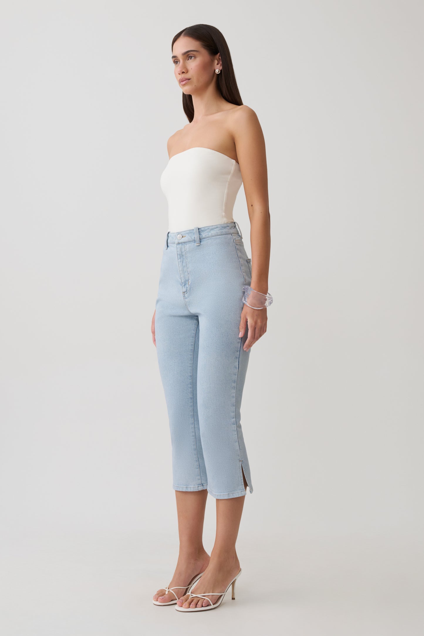 Harley Strapless Bandeau Top - Ivory