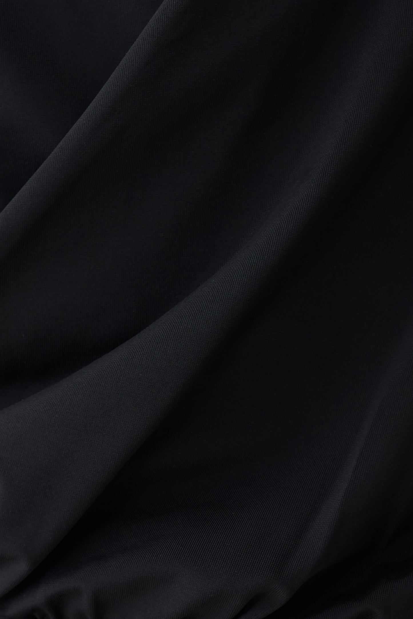 Raisa Overlap Top With Neck Scarf - Black