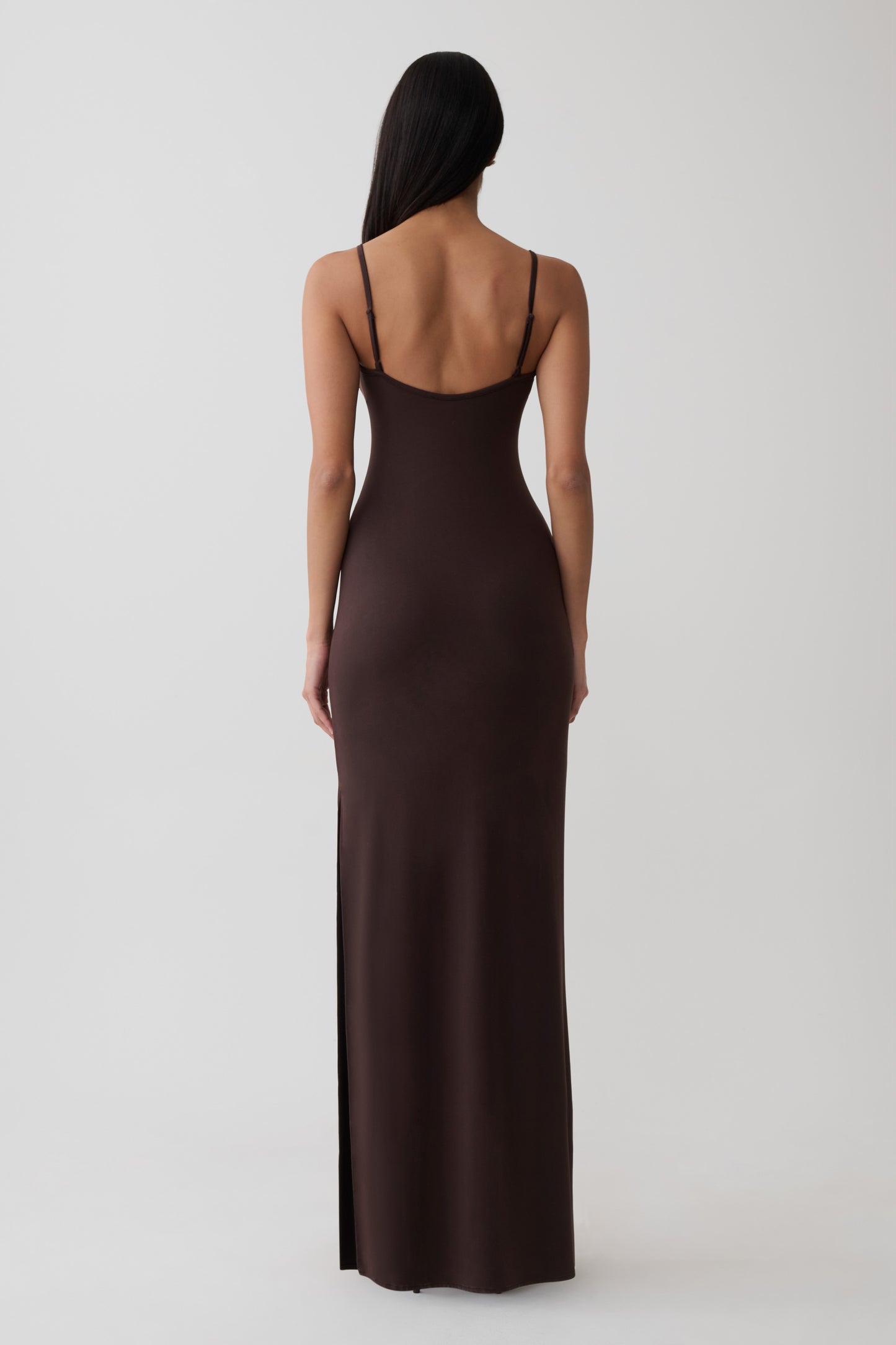 Erve Peached Jersey Maxi Dress - Chocolate