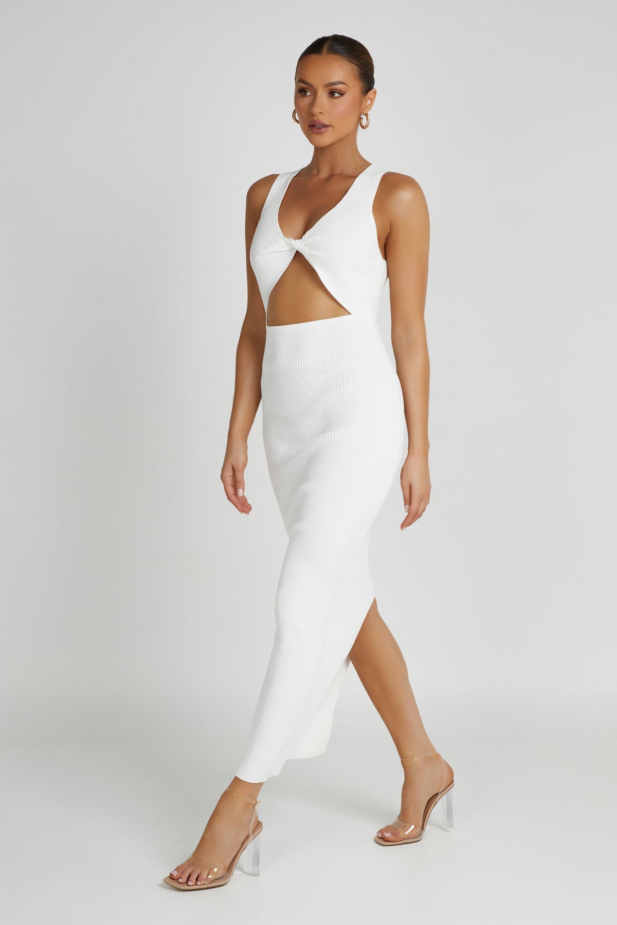 Kaesha Knit Maxi Dress - White