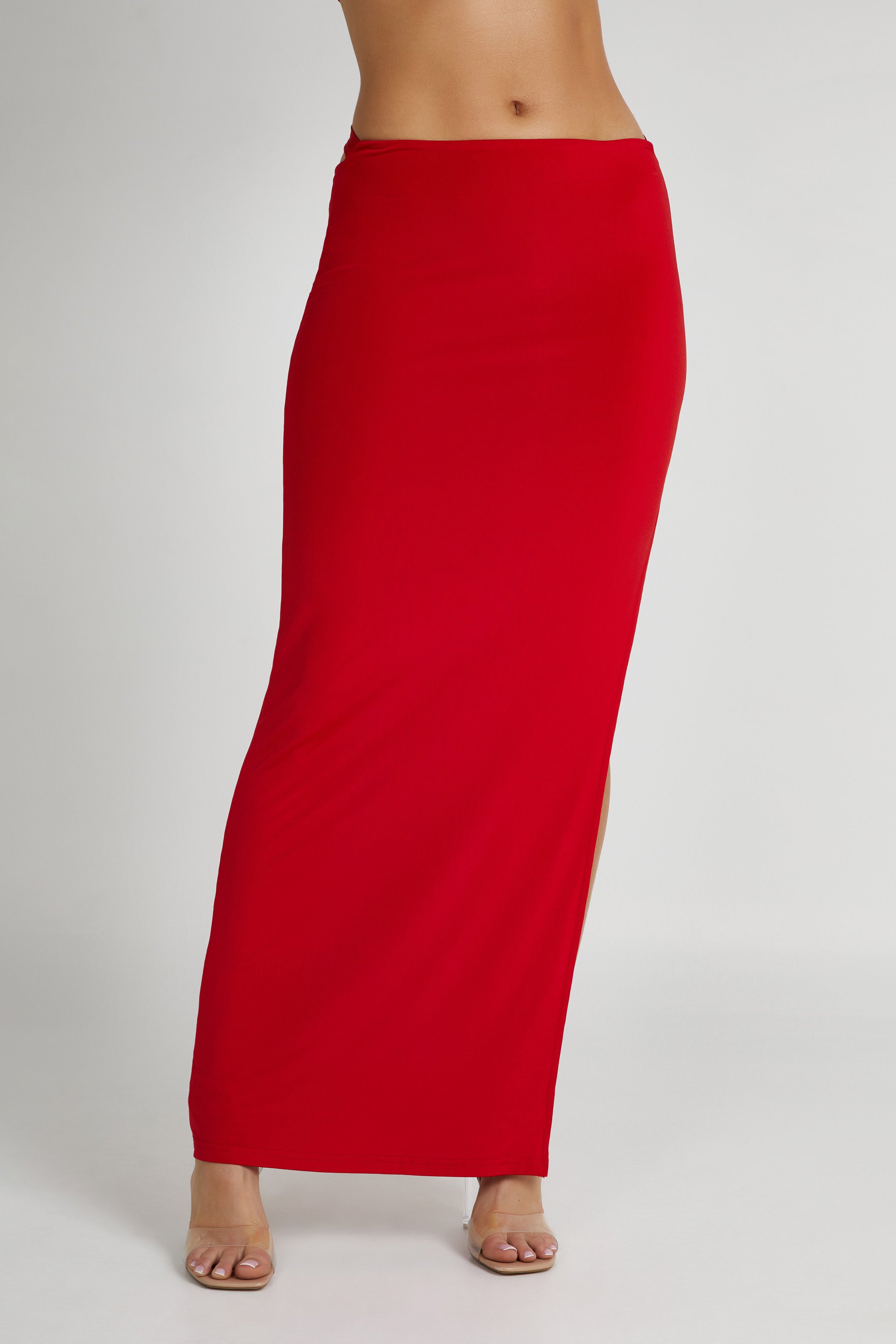 Jeanine Cowl Back Maxi Skirt Red MESHKI