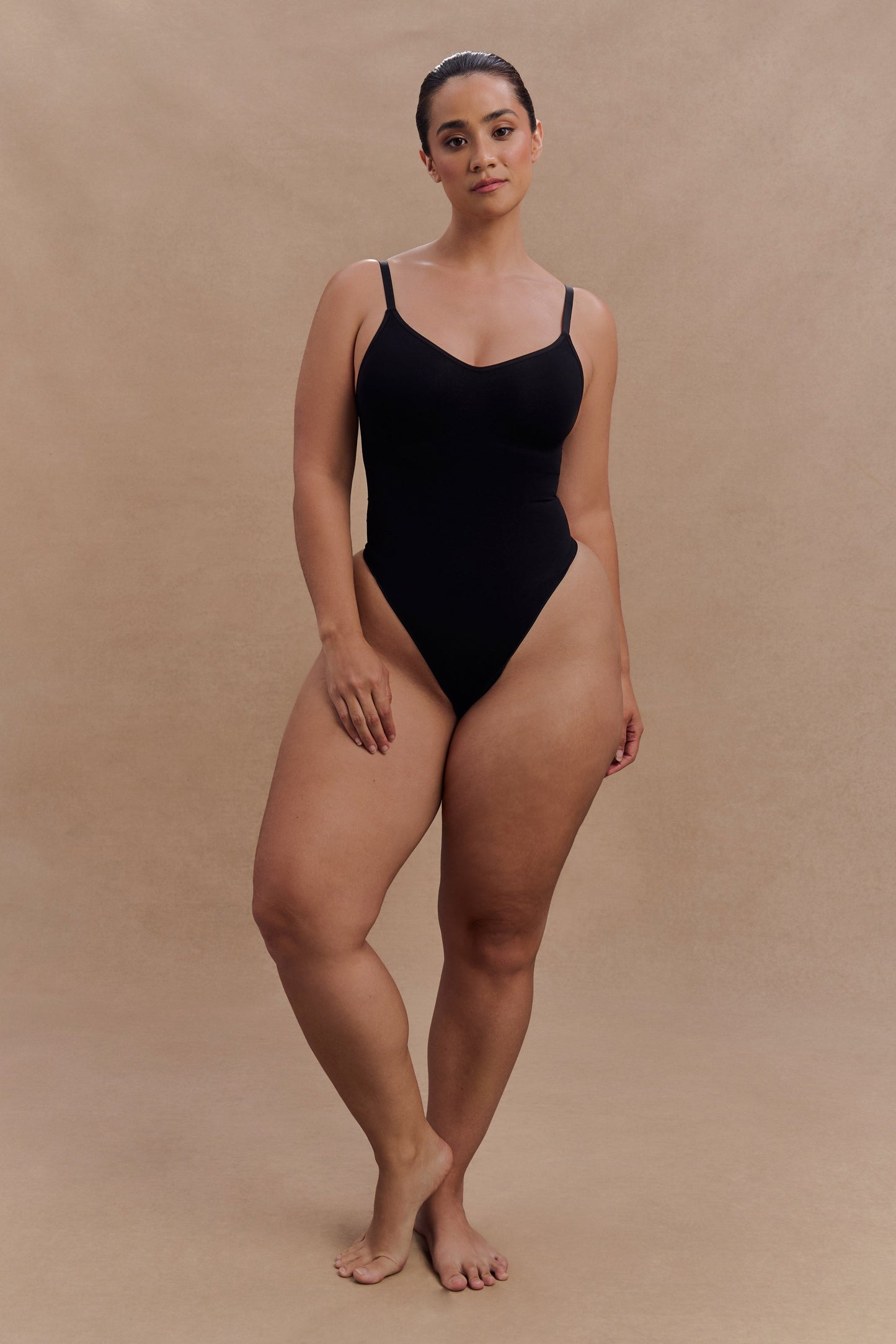 Alyssa Backless Shapewear Bodysuit - Black