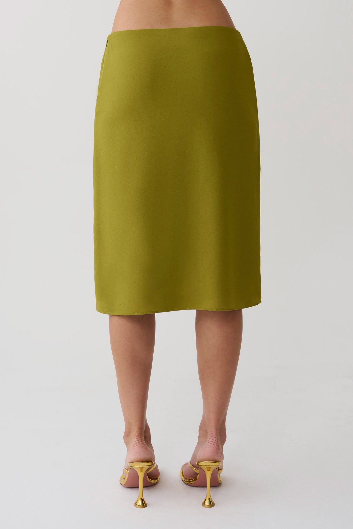 Amelia Chiffon Midi Skirt - Green