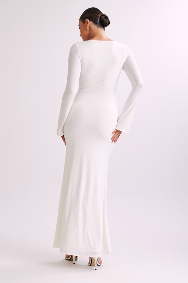 Collective Dress - Tarna Slinky Fishtail Maxi Dress - Ivory image 5