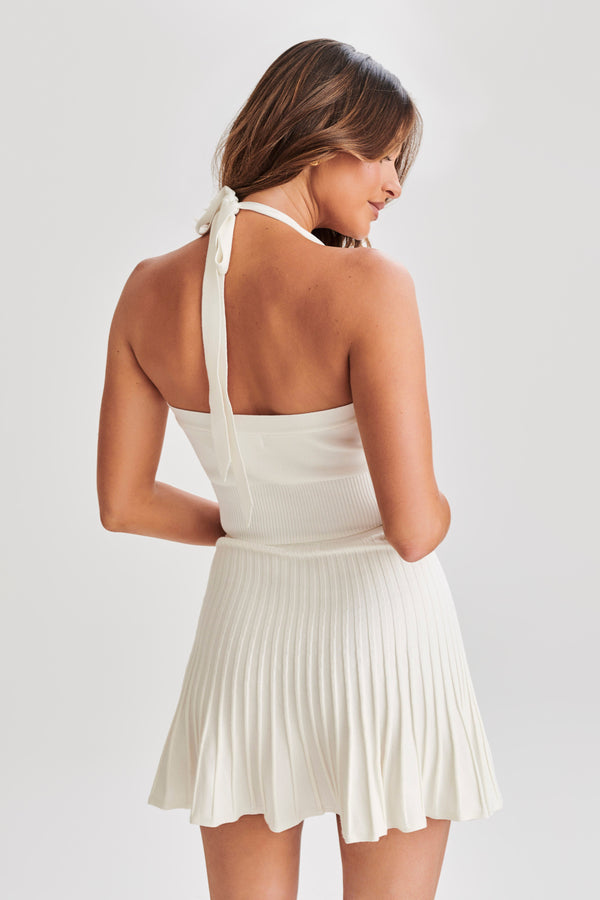 Collective Tops - Wendy Halter Knit Top - Ivory third image