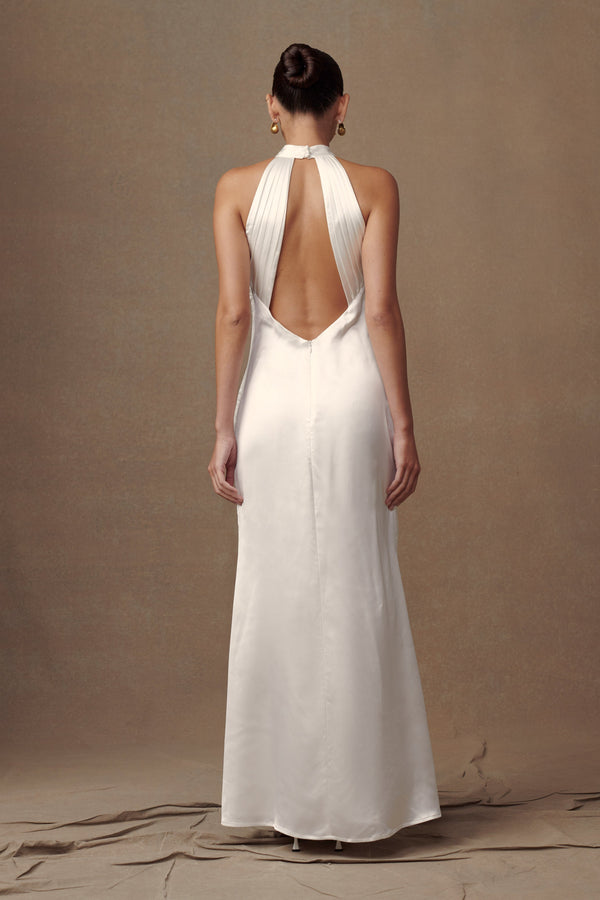 Dylan Rose Halter Maxi Dress - White - View 3 | Shop Formal Dress