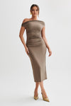Alayna Recycled Nylon Midi Dress - Charcoal