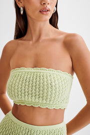 Serina Knit Crop Top - Seafoam Green