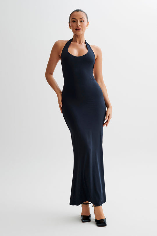 Collective Dress - Jessica Modal Halter Maxi Dress - Black image 1