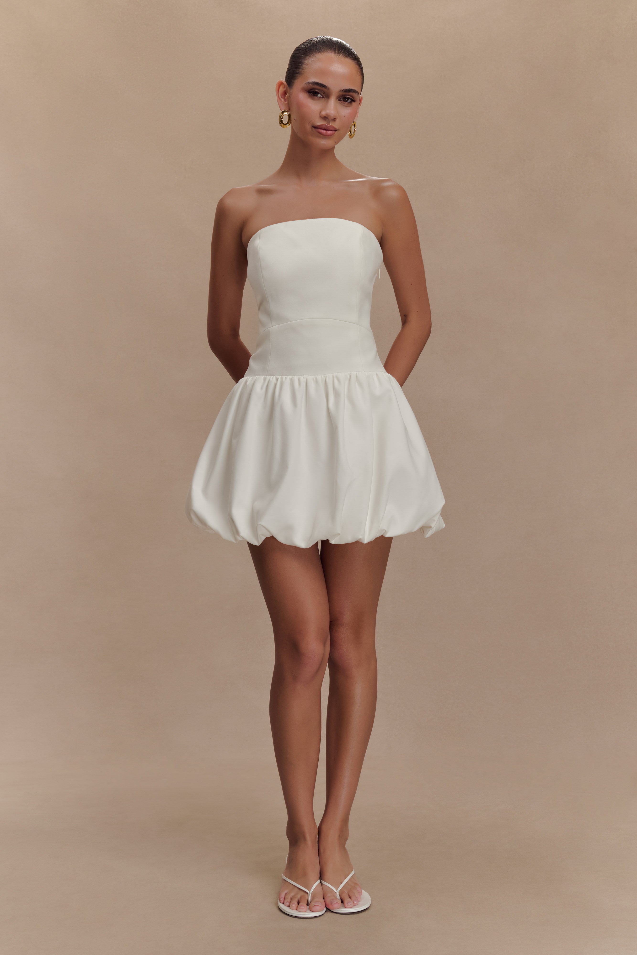Clementina Strapless Bubble Mini Dress