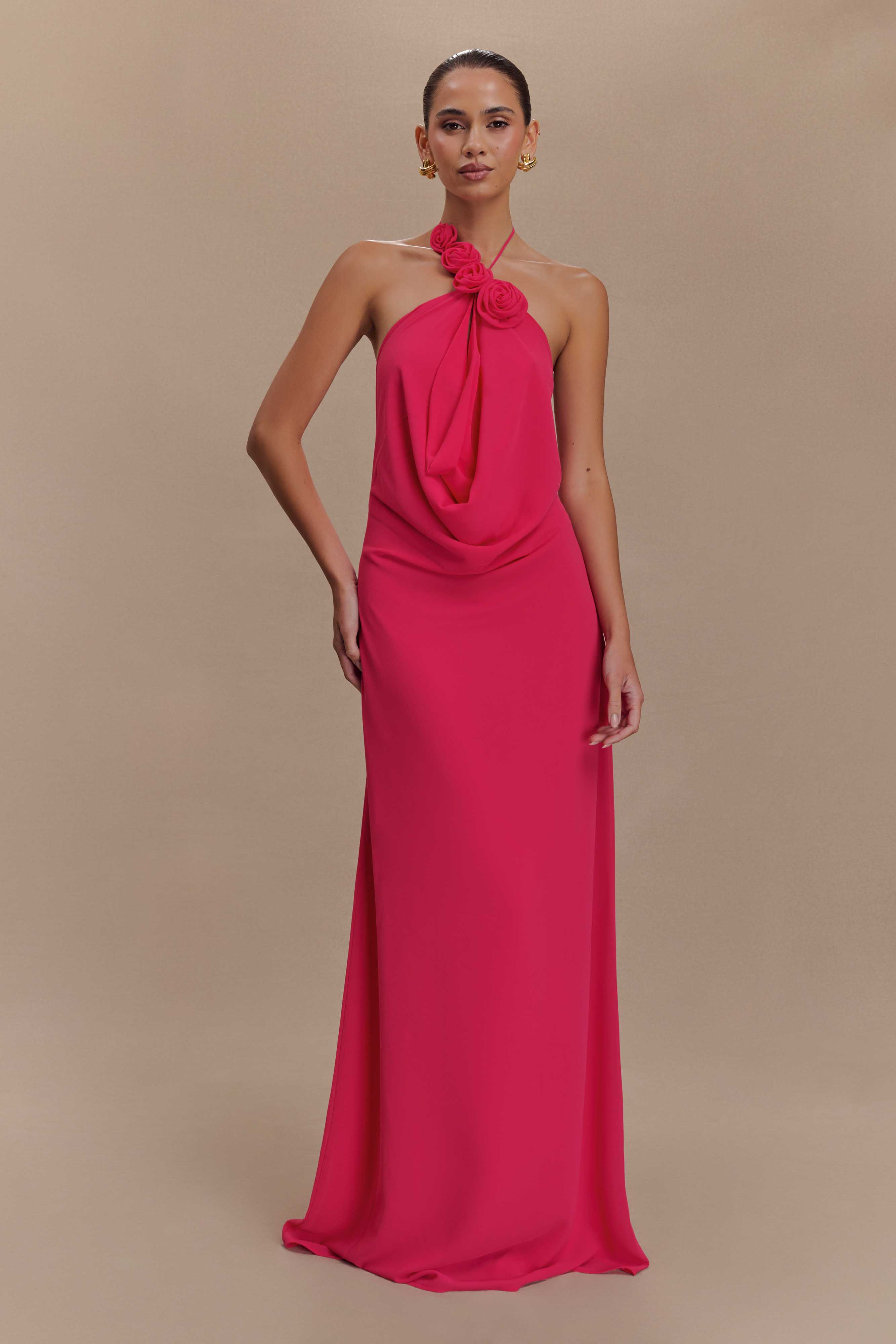 Rosalia Cowl Neck Maxi Dress