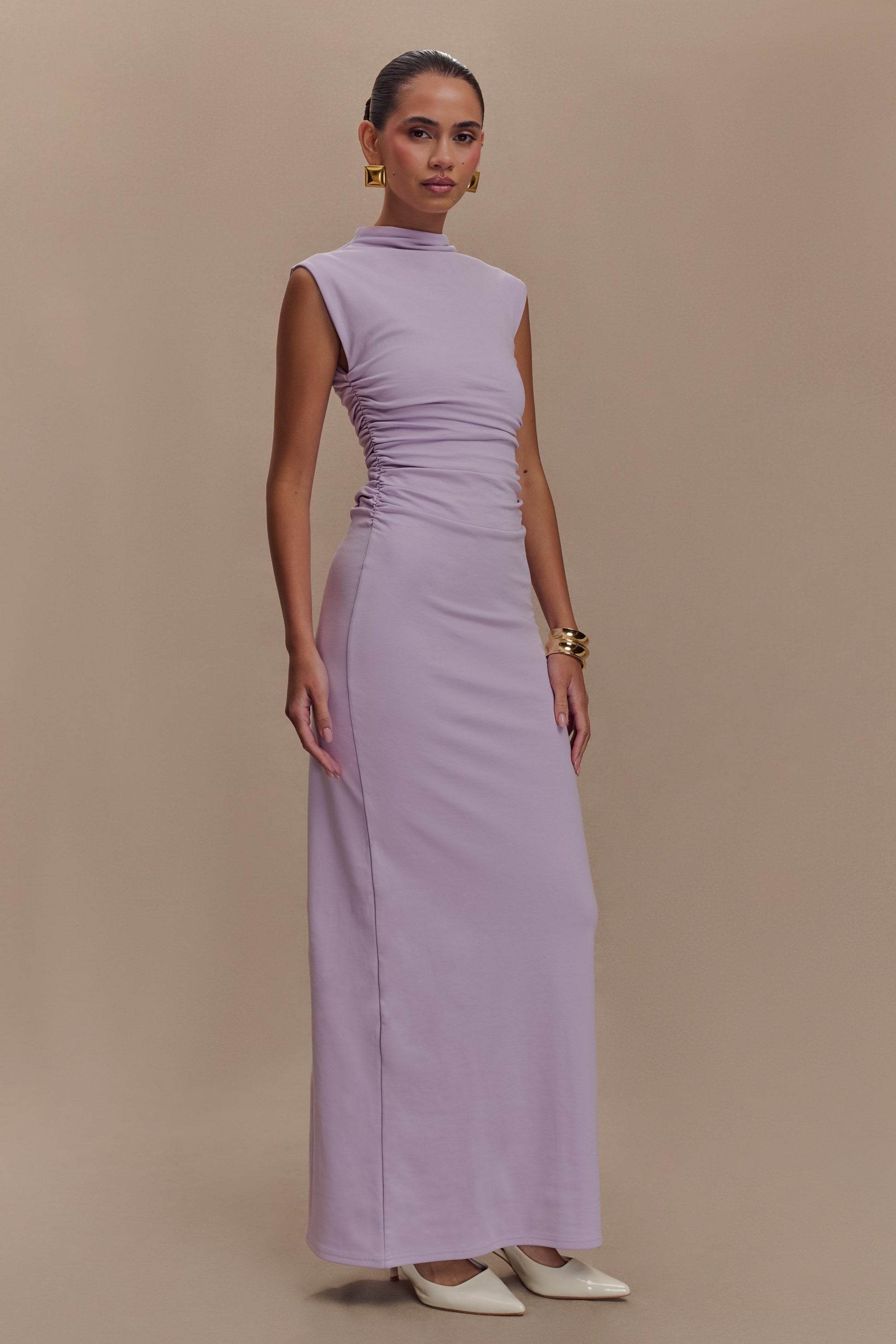 Collective Dress - Elliot High Neck Sleeveless Maxi Dress - Lilac image 5