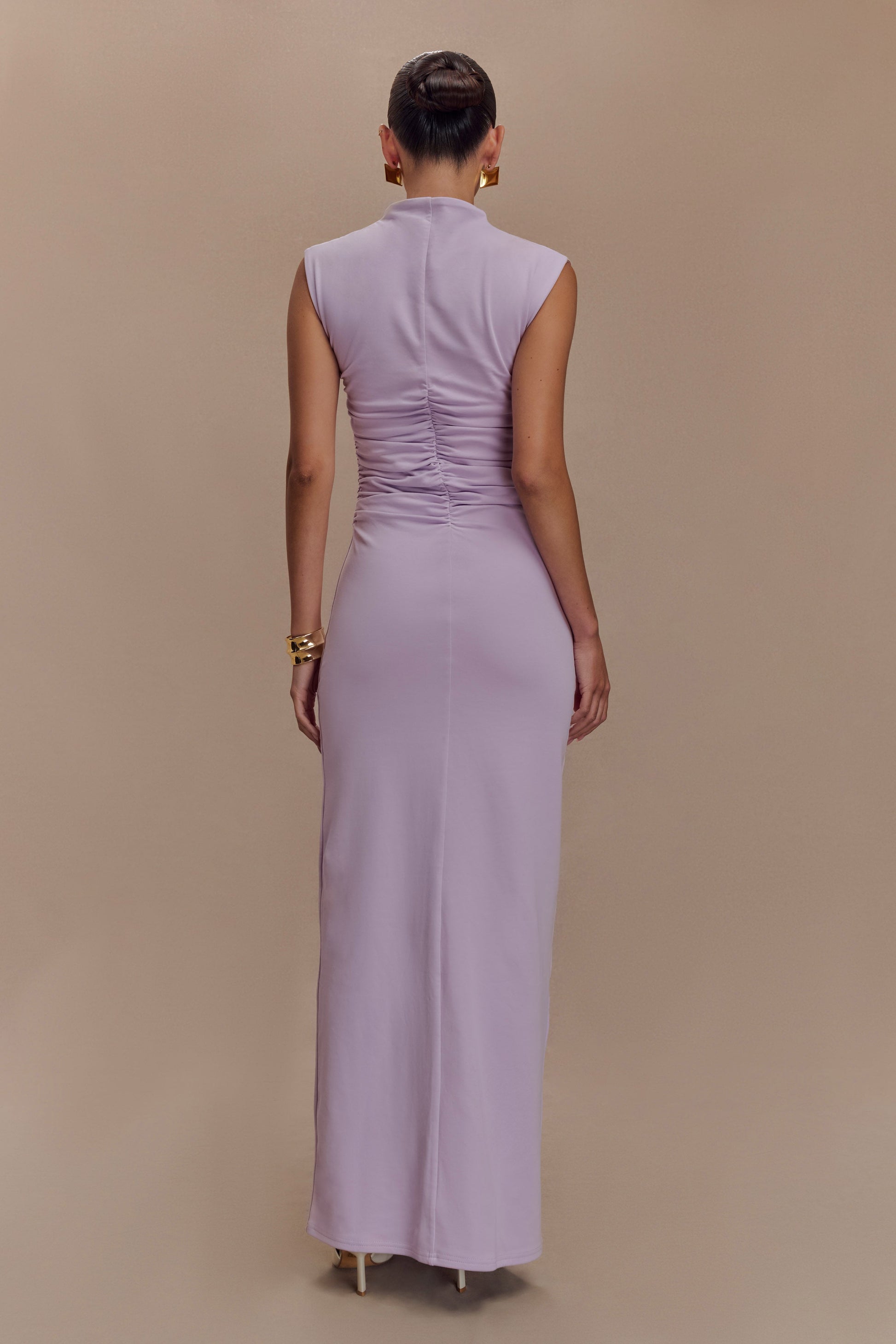 Collective Dress - Elliot High Neck Sleeveless Maxi Dress - Lilac image 3