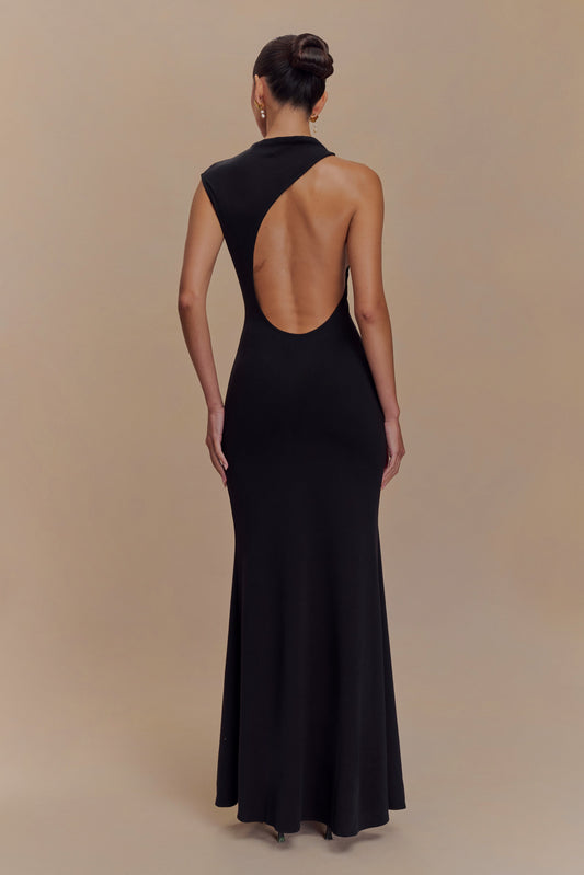 Katerina Scuba Jersey Cut Out Maxi Dress - Black - View 1 | Shop Formal Dress