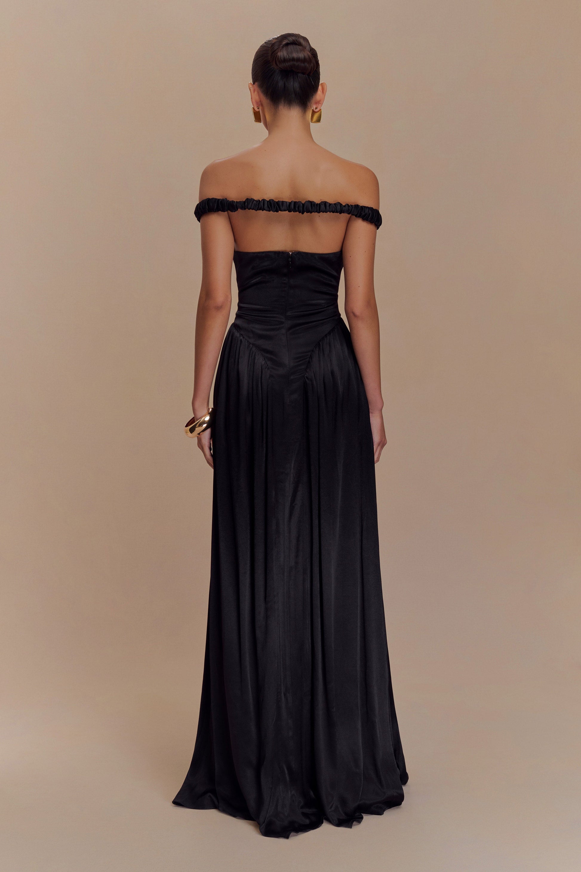 Coco Dropped Waist Maxi Dress - Black - View 3 | Shop Formal Dress