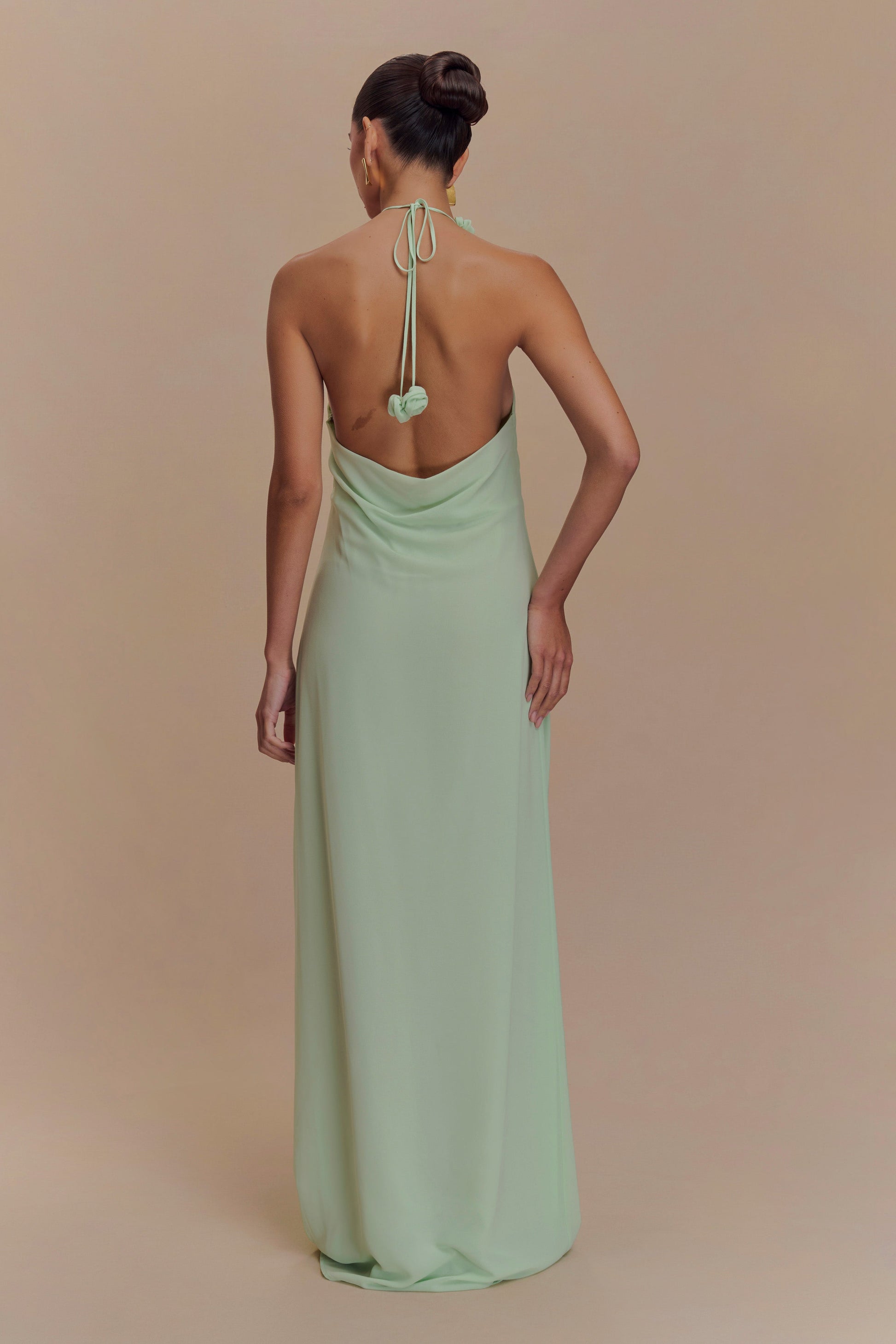Rosalia Cowl Neck Maxi Dress - Sage - View 3 | Shop Formal Dress