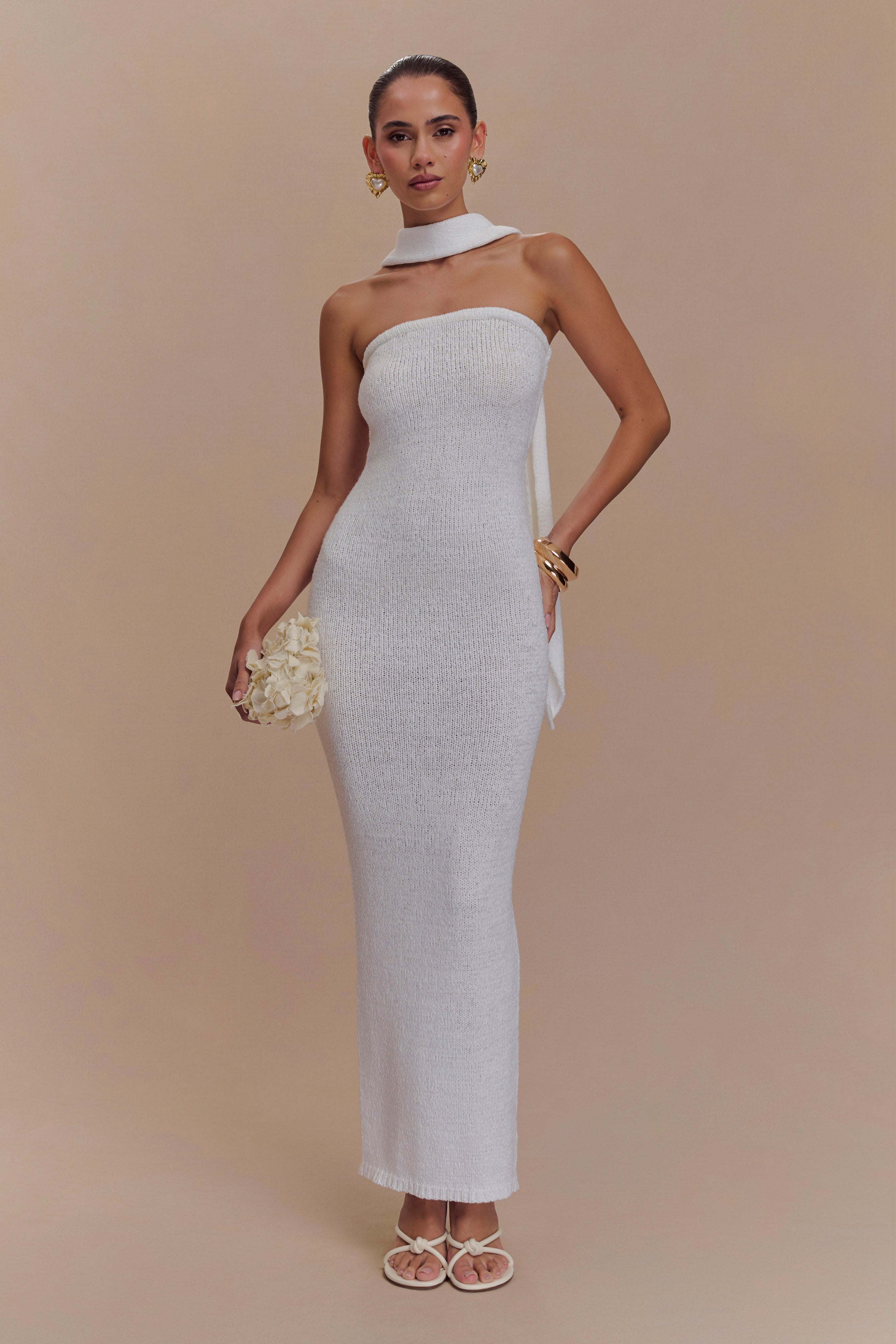 Andrea Strapless Knit Maxi Dress