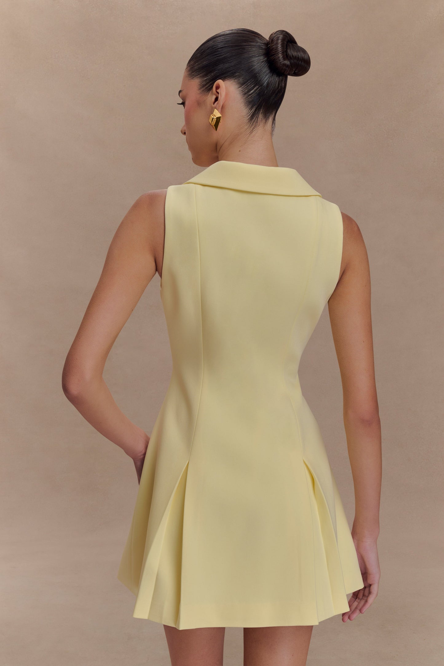 Oli Sleeveless Mini Dress - Lemon