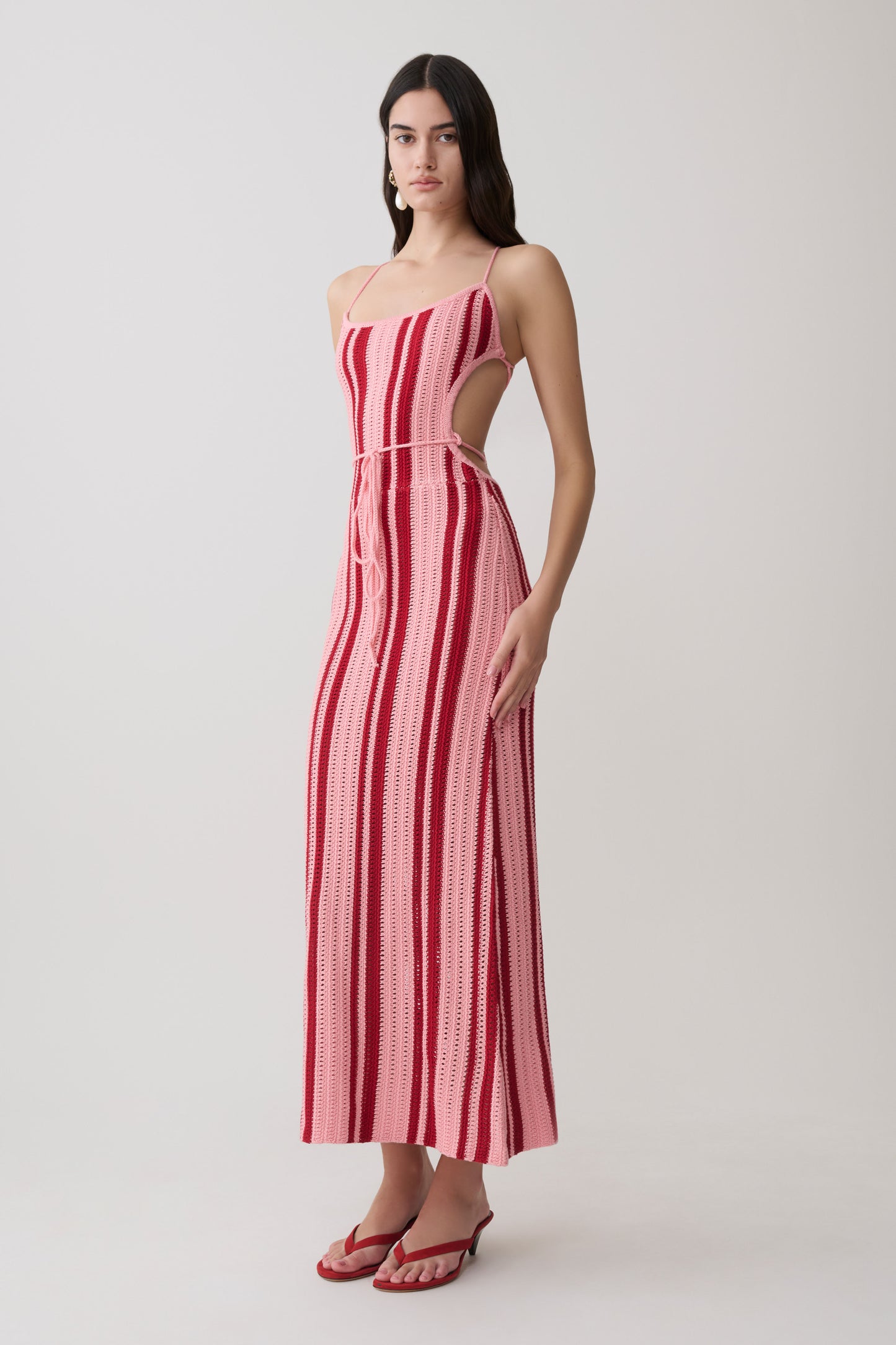 Shepherd Crochet Halter Maxi Dress - Pink