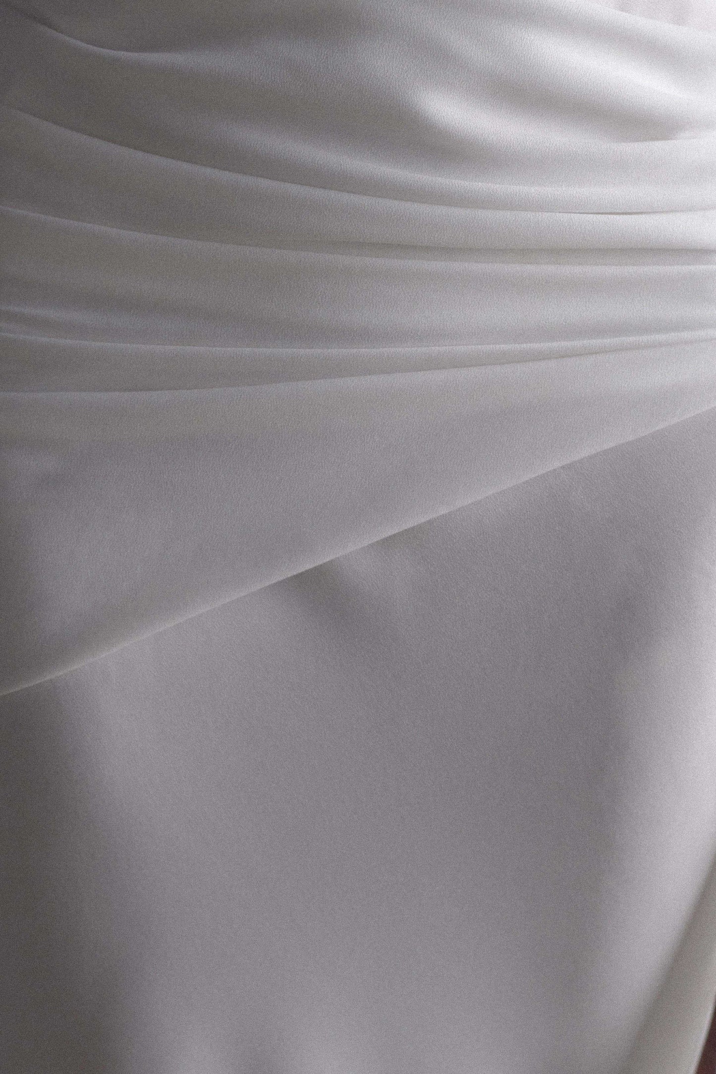 Giulia Chiffon Draped Maxi Dress - White