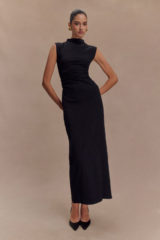 Elliot High Neck Sleeveless Maxi Dress - Black - View 1 | Shop Formal Dress