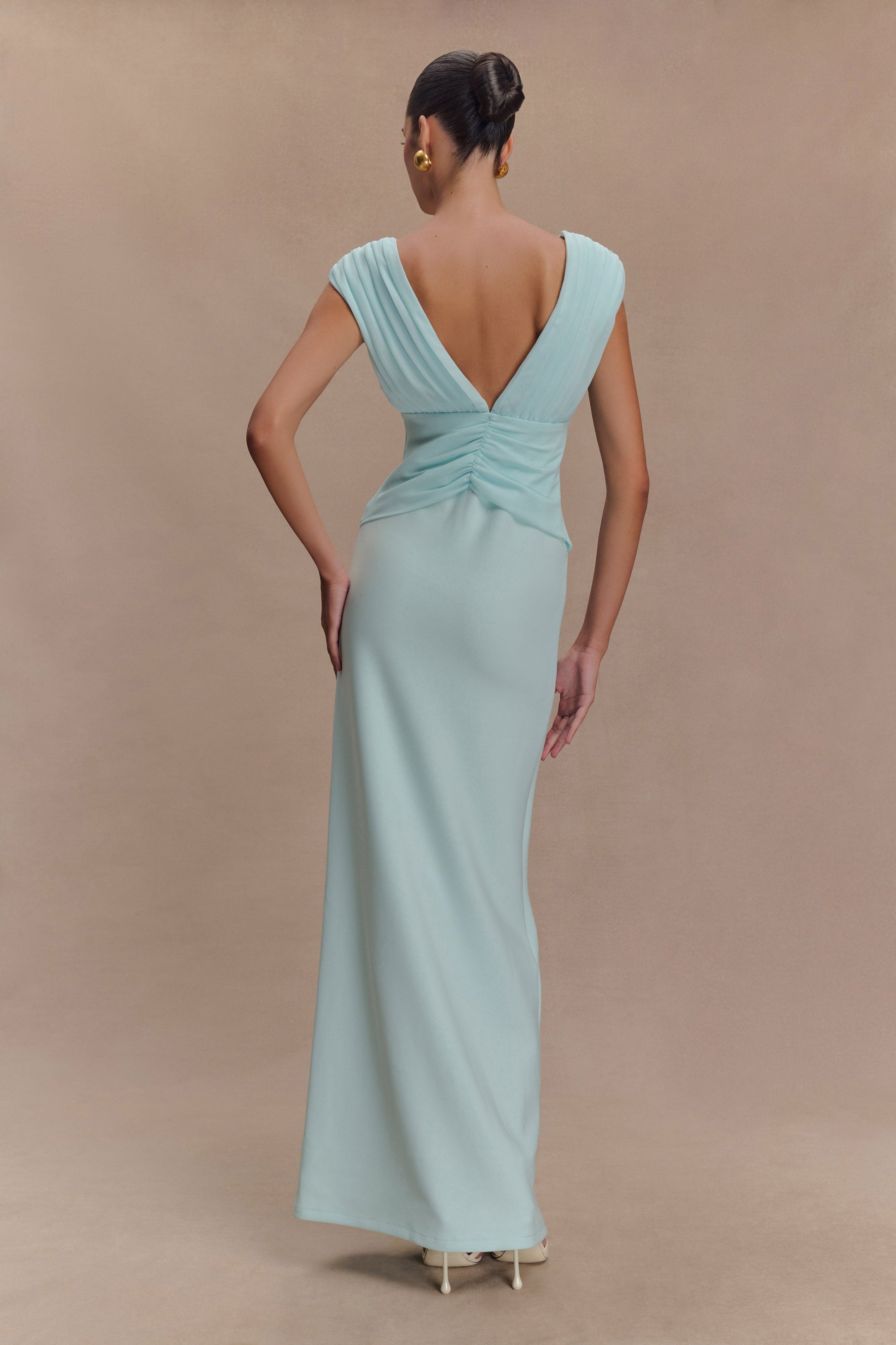 Monique Maxi Dress - Ice Blue - View 3 | Shop Formal Dress