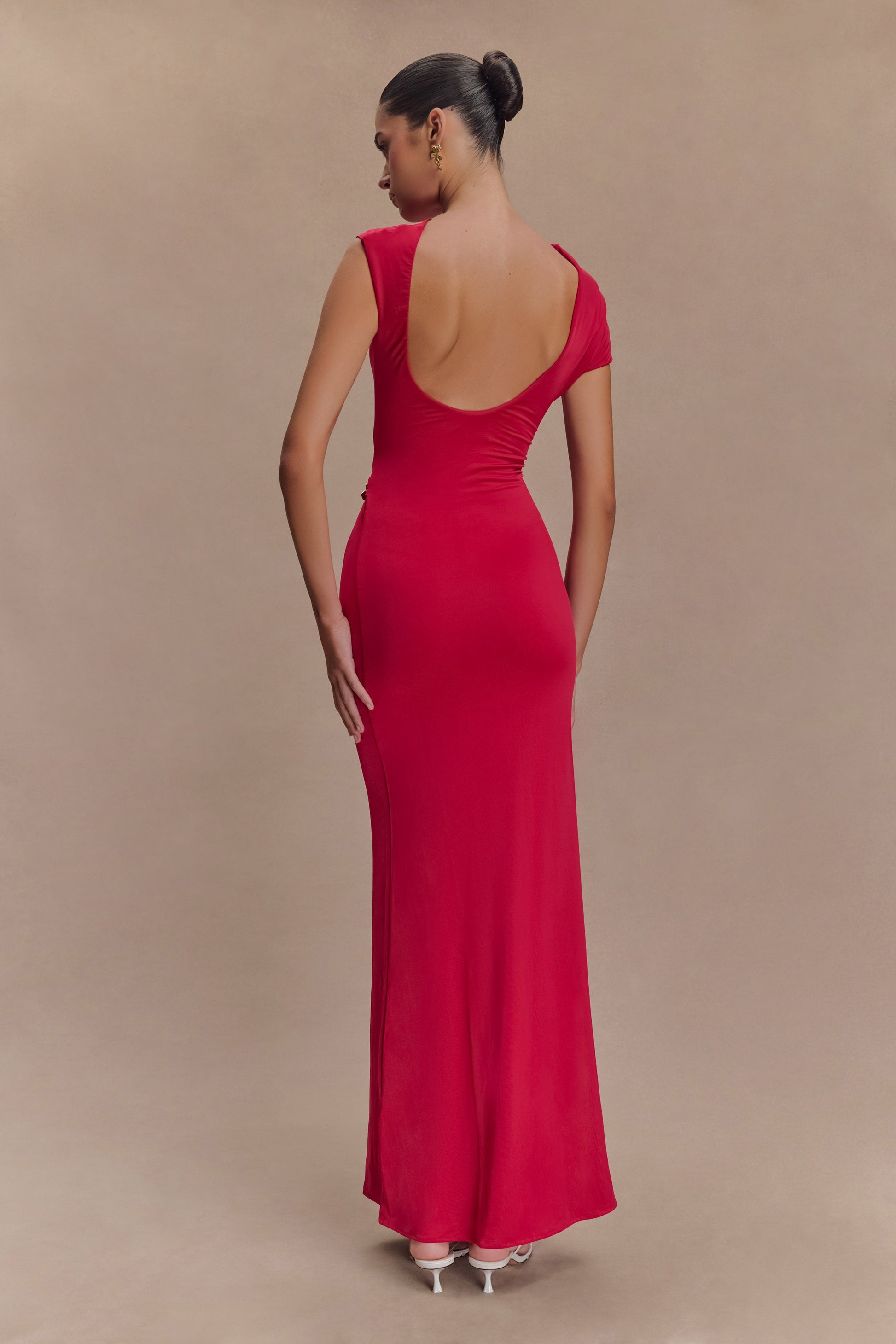 Collective Dress - Kaida Slinky Maxi Dress With Hardware - Fuchsia Pink image 3