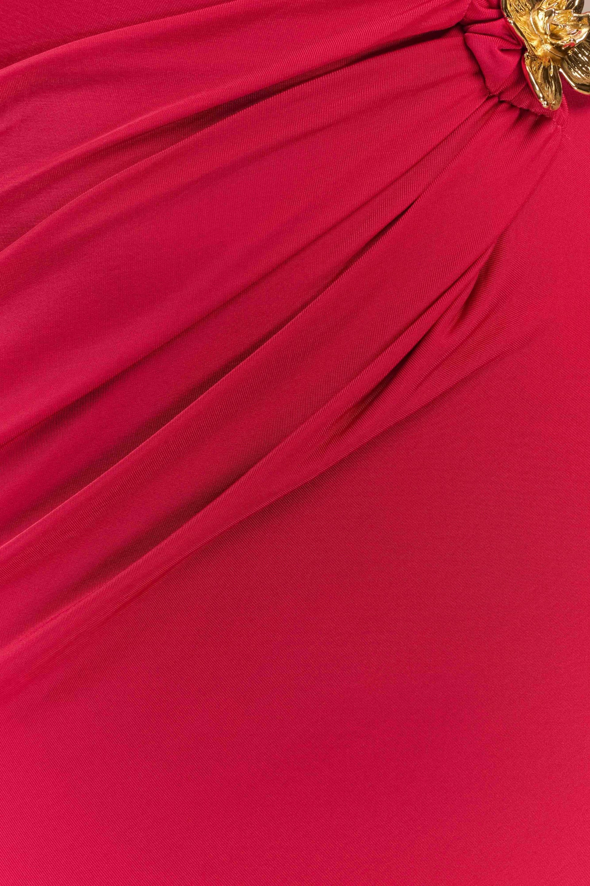 Collective Dress - Kaida Slinky Maxi Dress With Hardware - Fuchsia Pink image 6