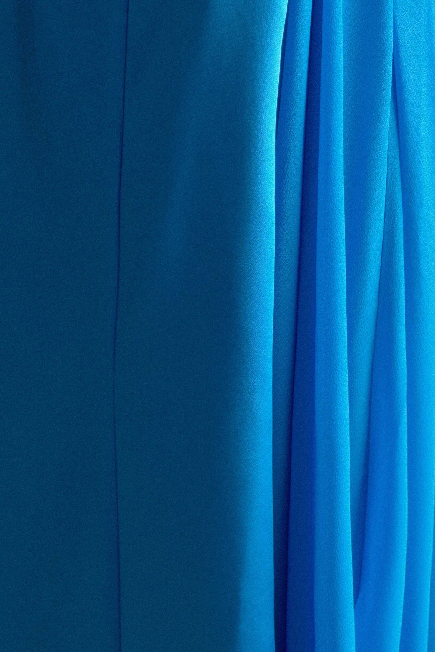 Rosella Satin Strapless Maxi Dress - Cyan Blue