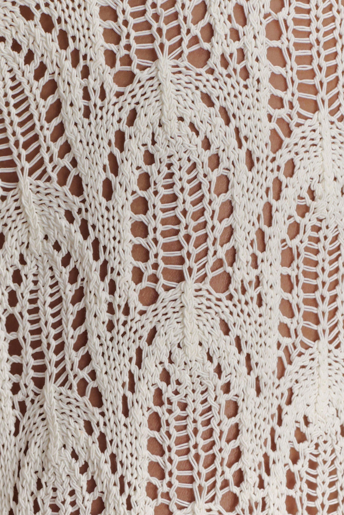 Corey Crochet Halter Neck Top - Ivory