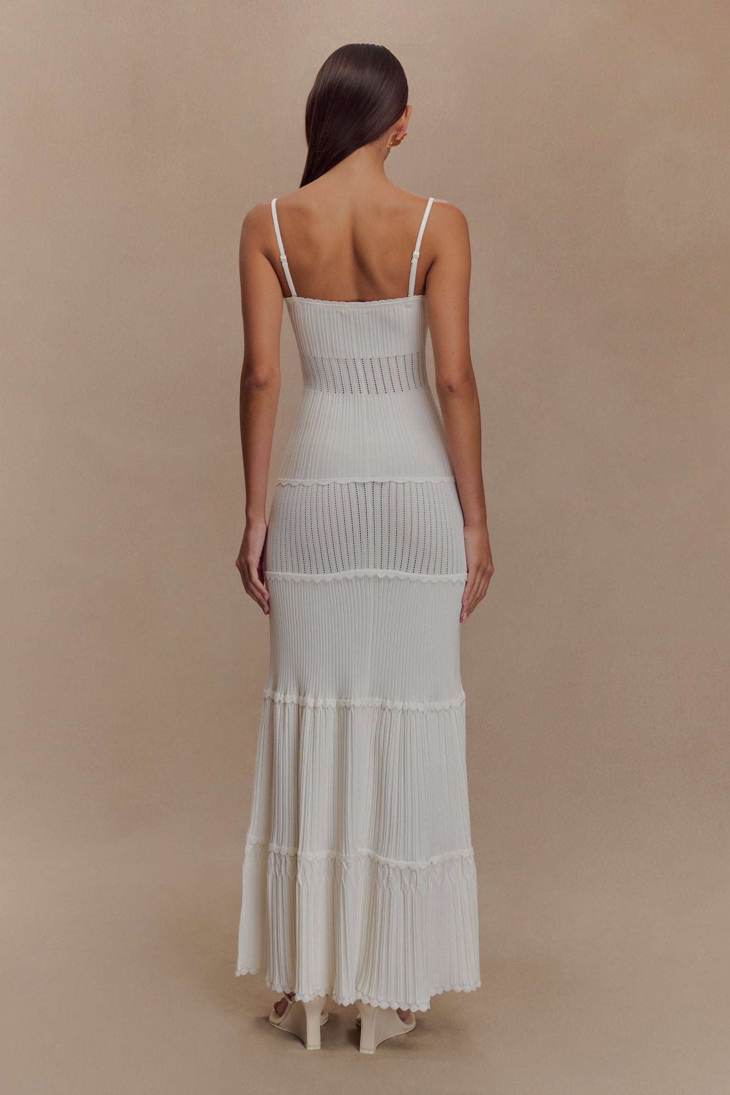 Finley Pointelle Knit Maxi Dress - Ivory