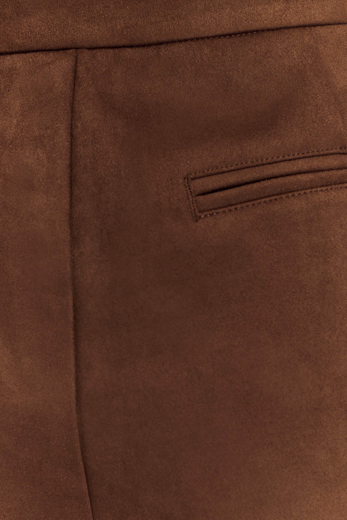 Sally Faux Suede Short - Milk Chocolate