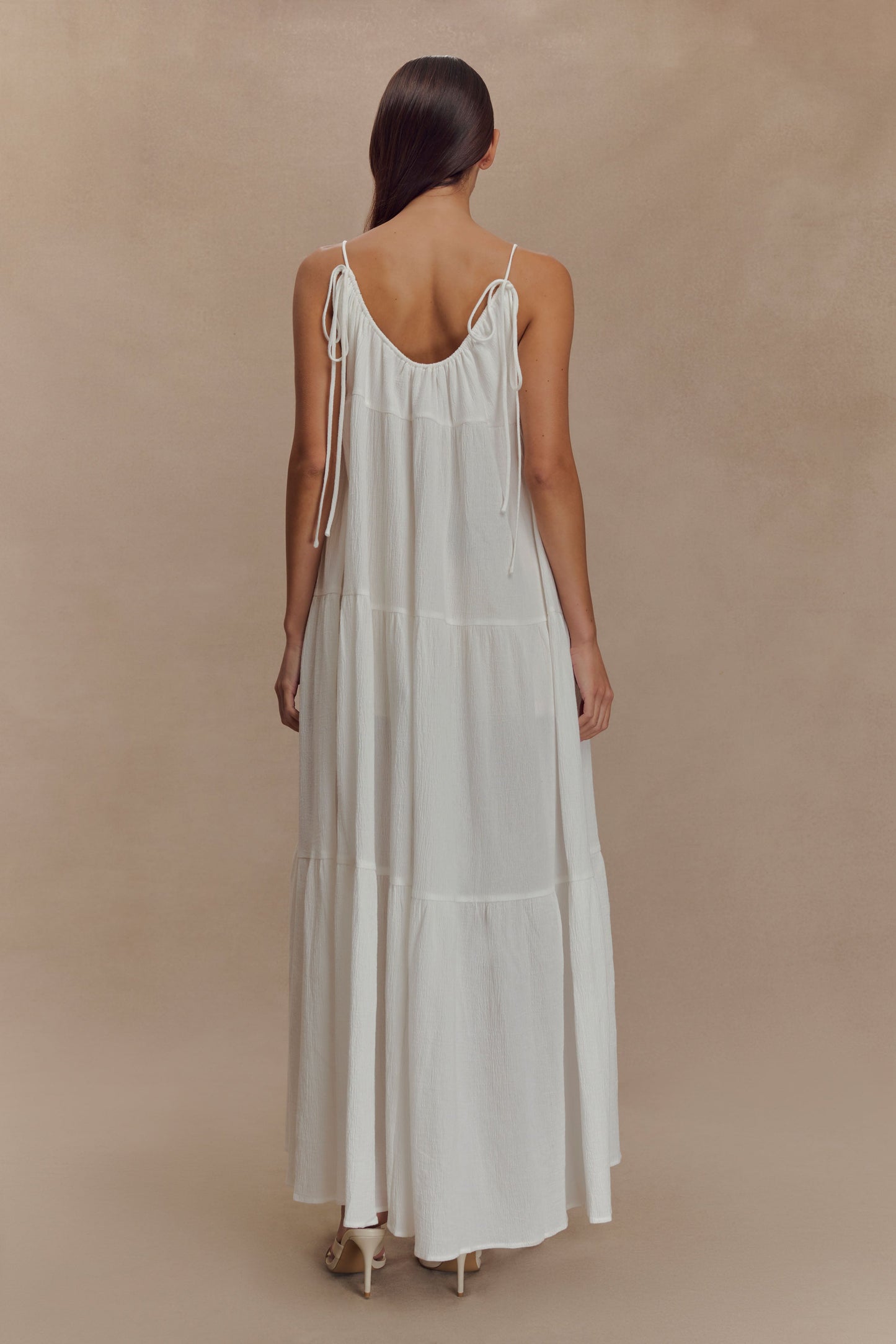 Lenny Front Tie Top - White