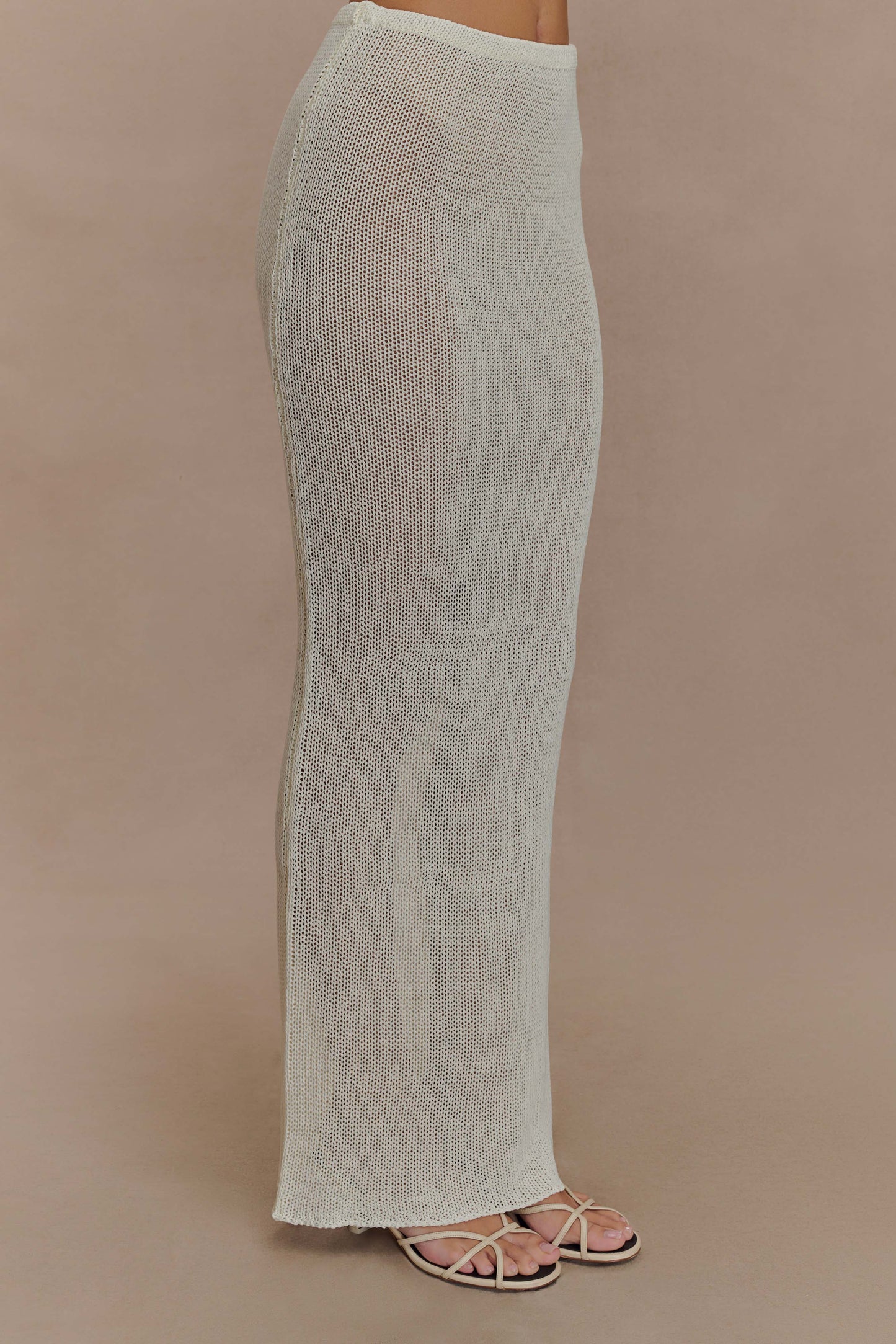 Reagan Knit Maxi Skirt - White