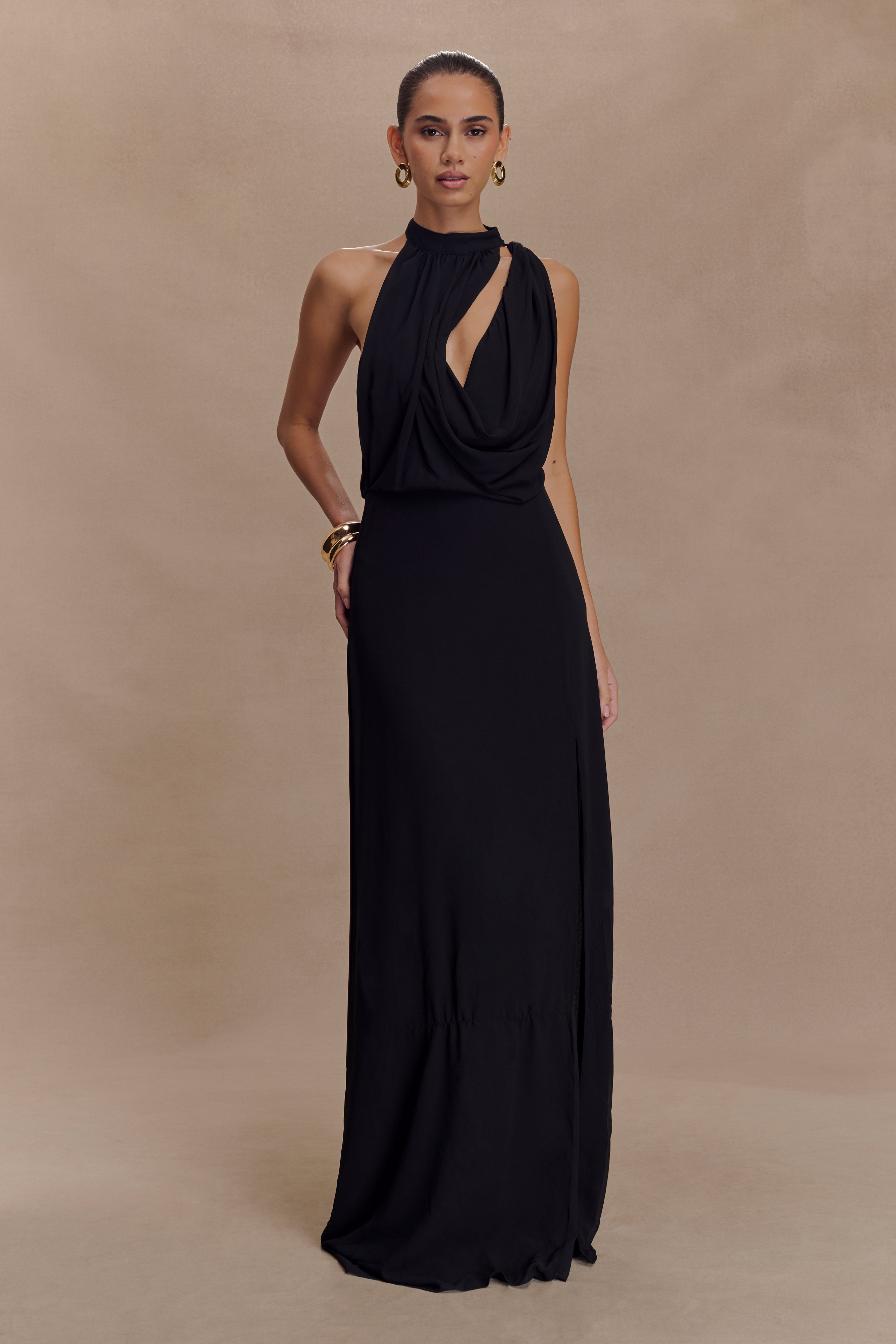 Galia Cowl Neck Maxi Dress