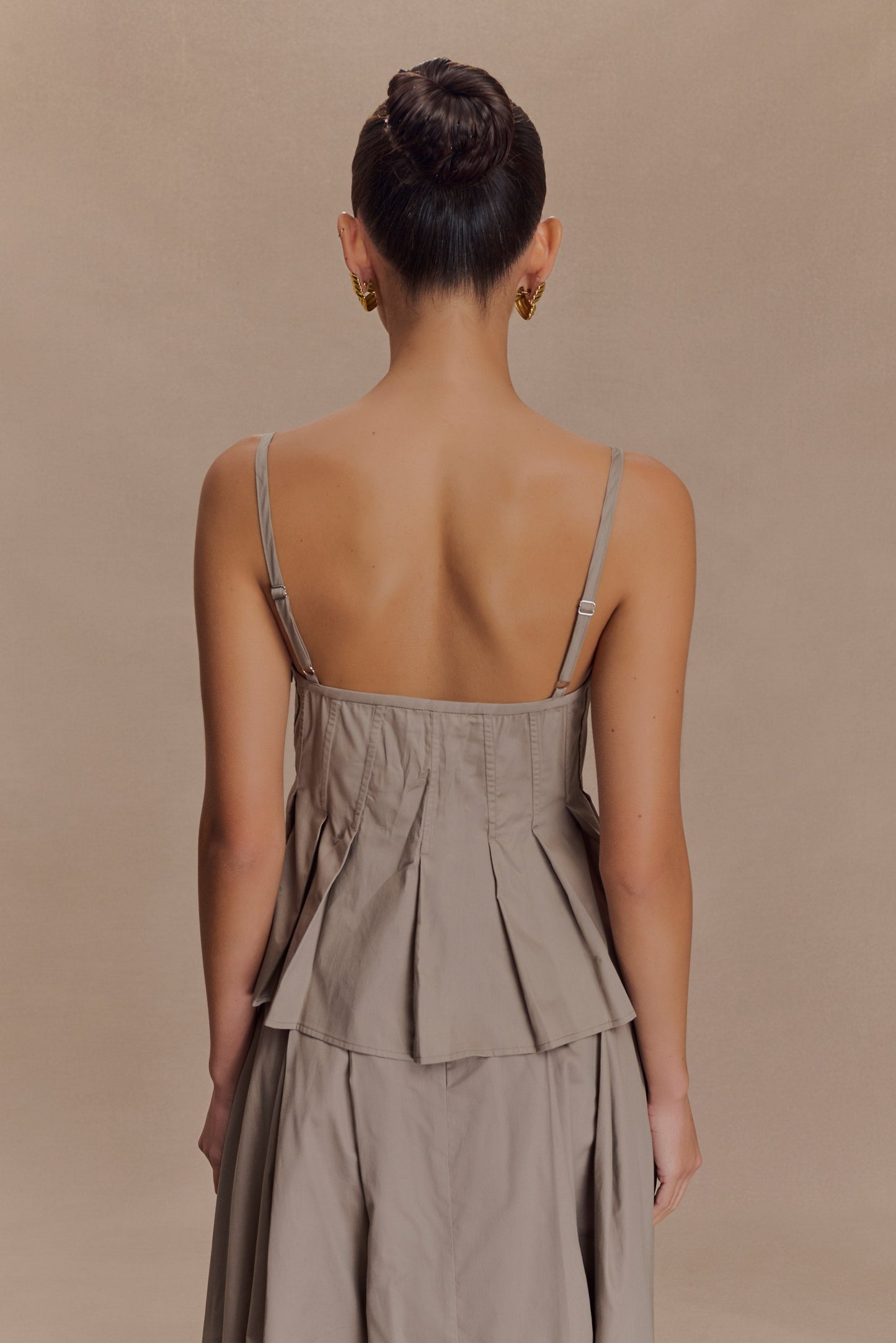 Mae Cotton Top - Pebble Brown