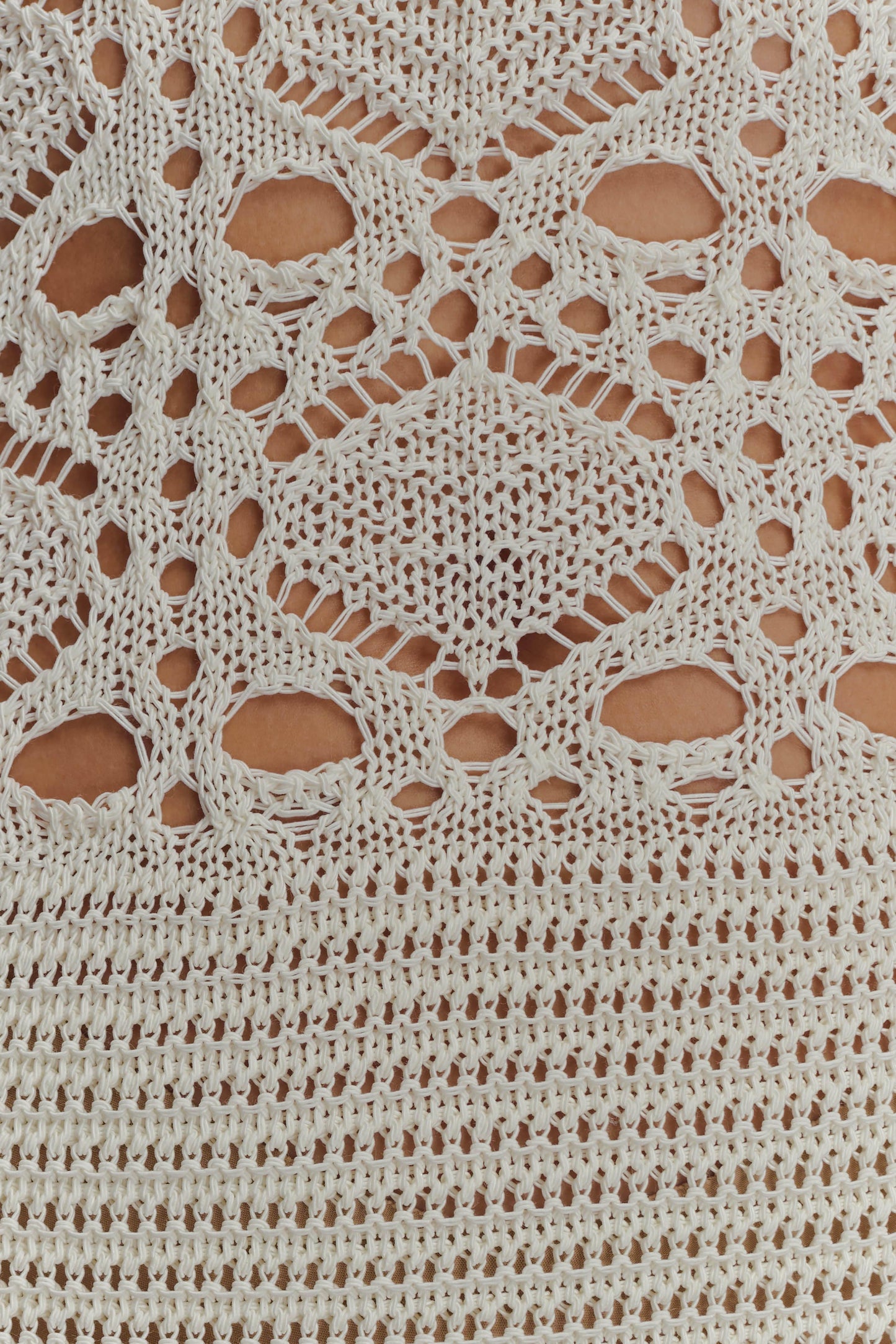 Everette Crochet Knit Mini Dress - Ivory
