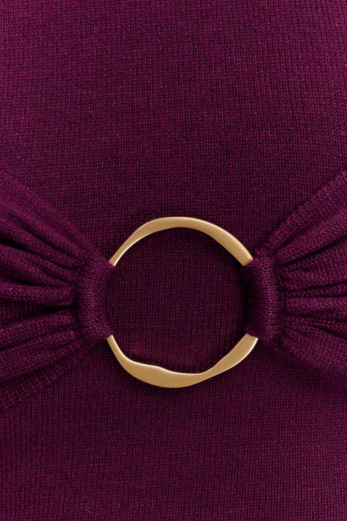 Azariah Long Sleeve Knit Midi Dress - Plum